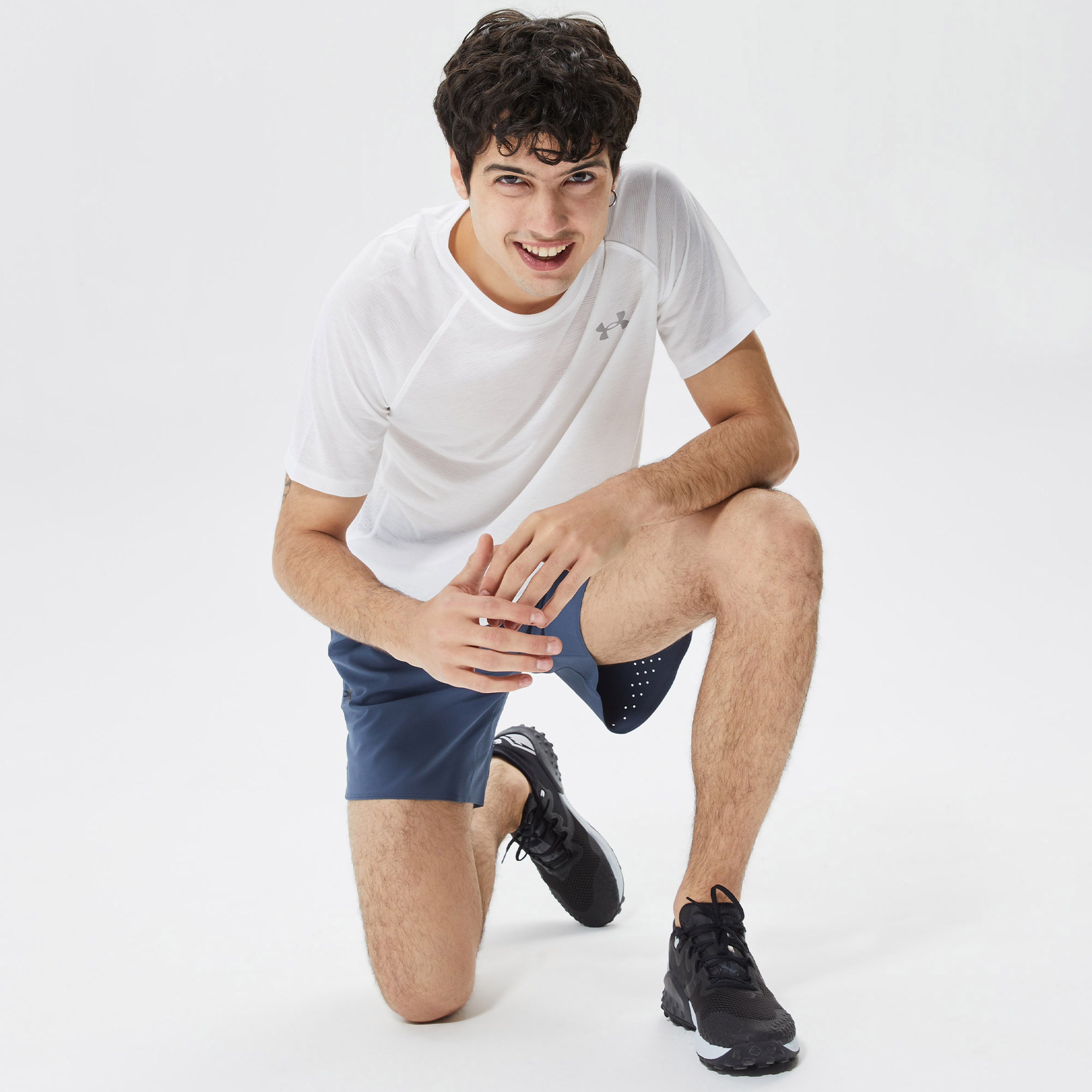 Under Armour Streaker Erkek Beyaz T-Shirt