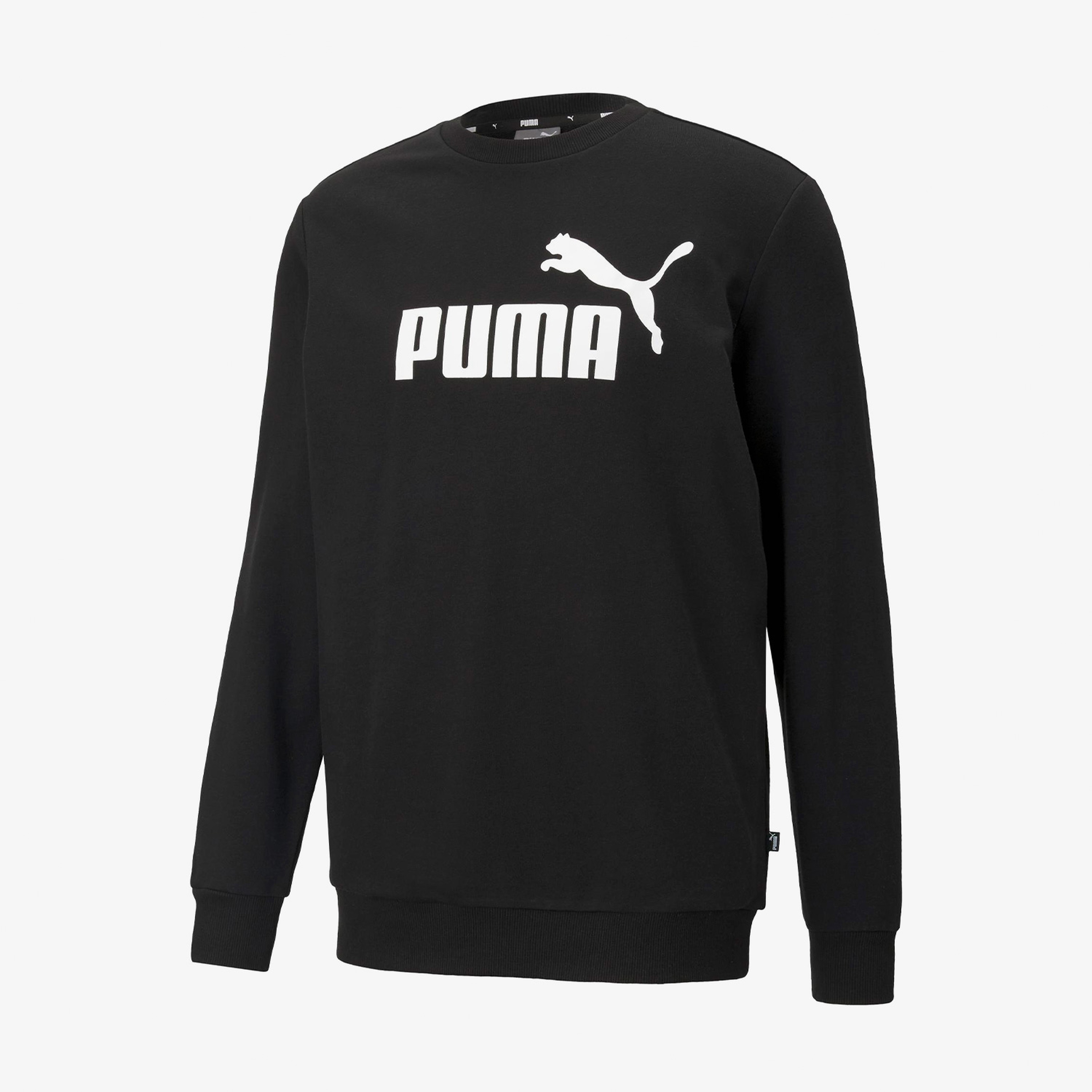 Puma Sweater Essentials Big Logo Crew Grey Erkek Siyah Sweatshirt