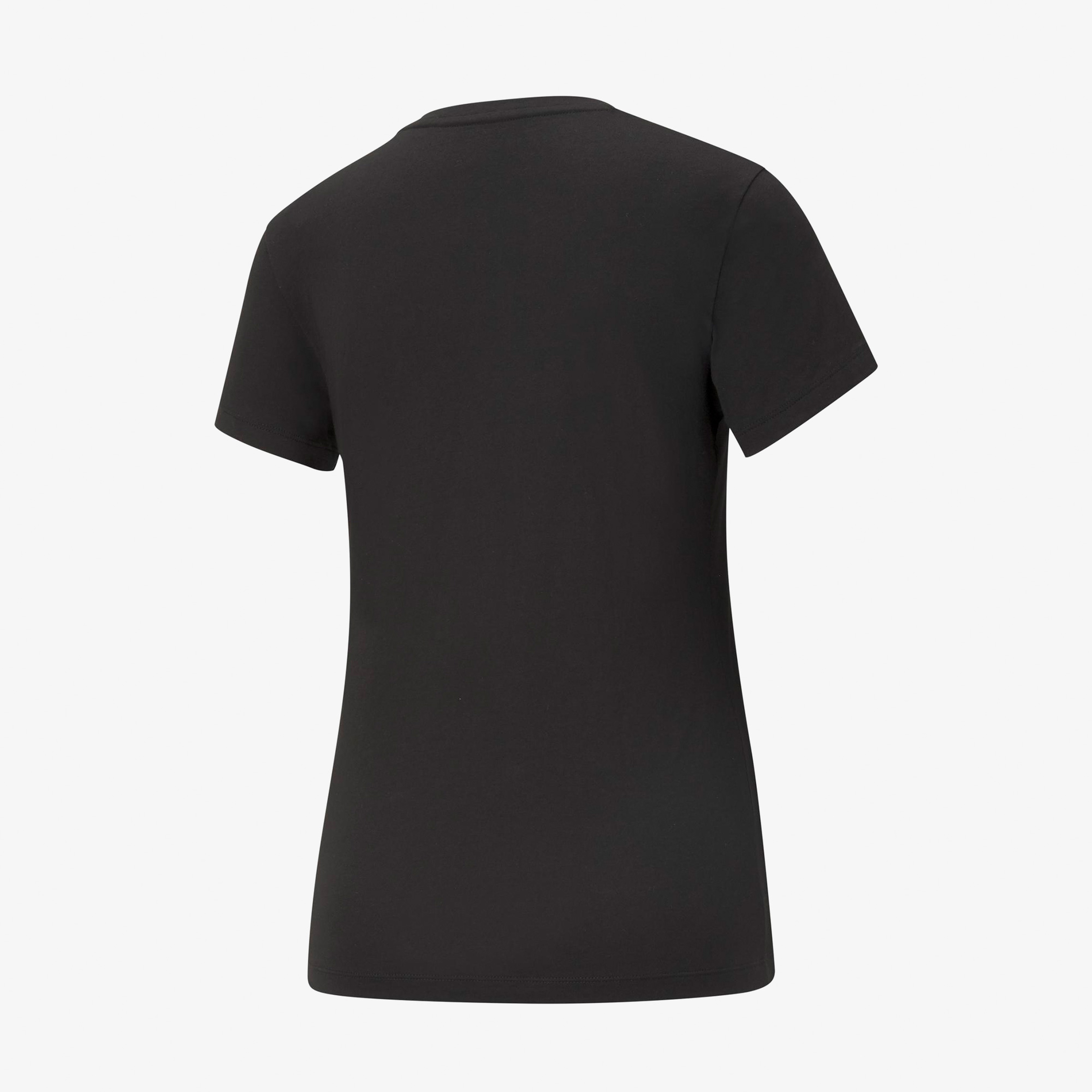 Puma Ess Logo Kadın Siyah T-Shirt