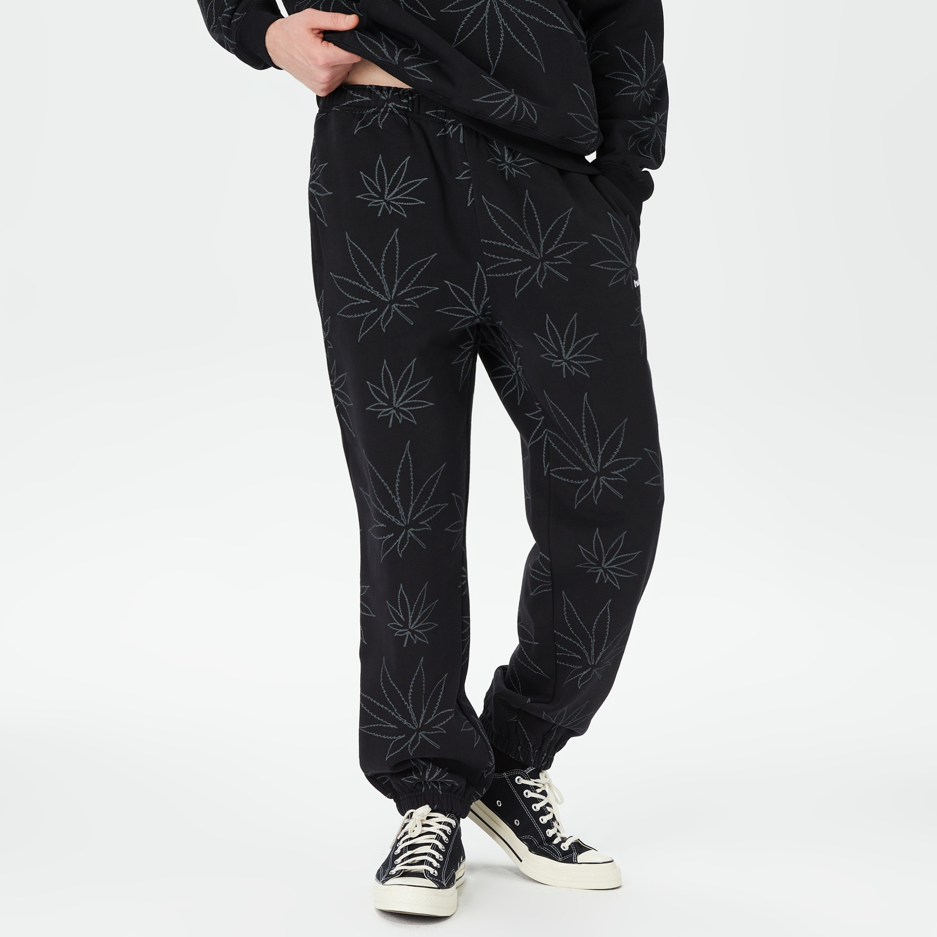 HUF Plantlife Polar Erkek Siyah Eşofman Altı