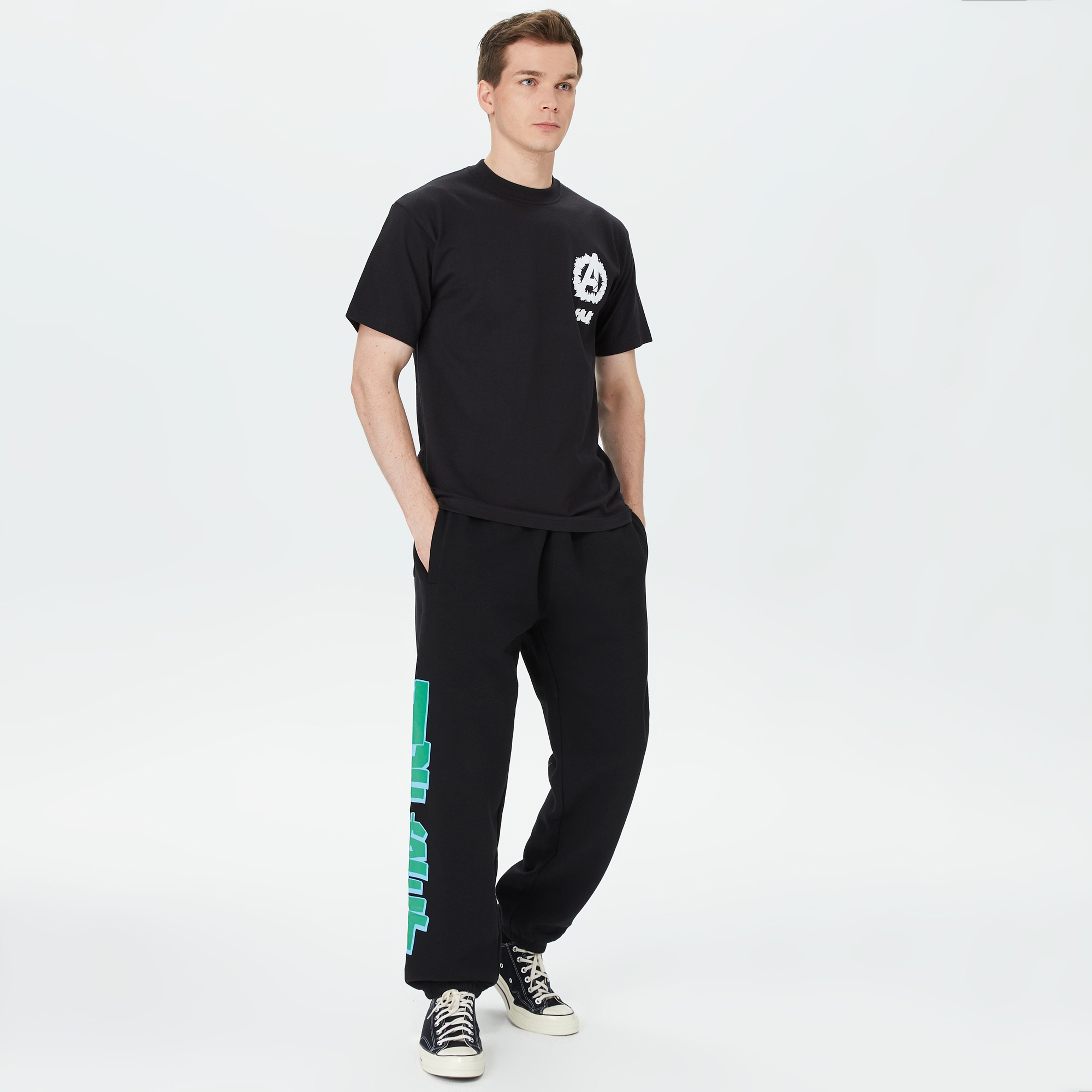 HUF Anthem Polar Erkek Siyah Eşofman Altı