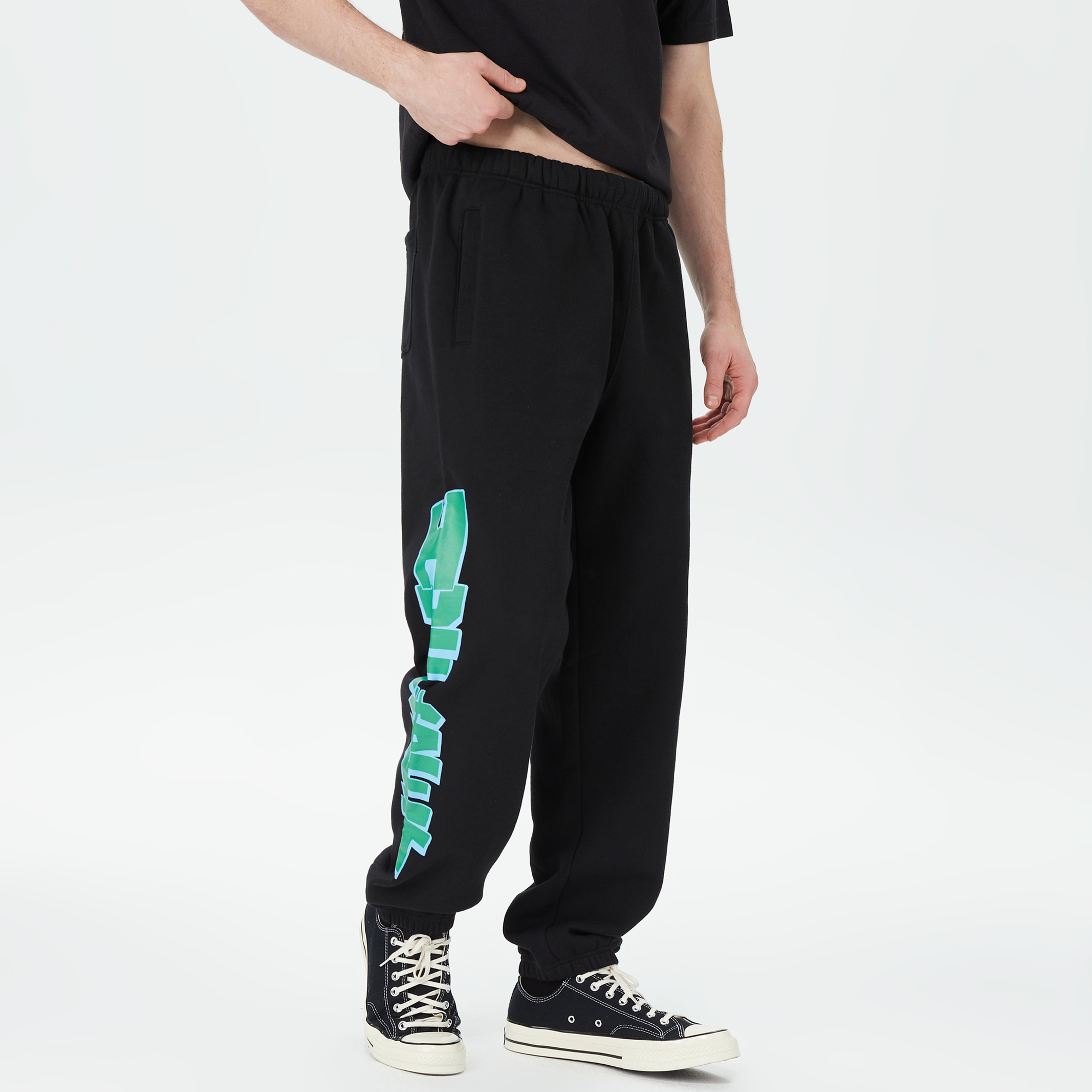 HUF Anthem Polar Erkek Siyah Eşofman Altı