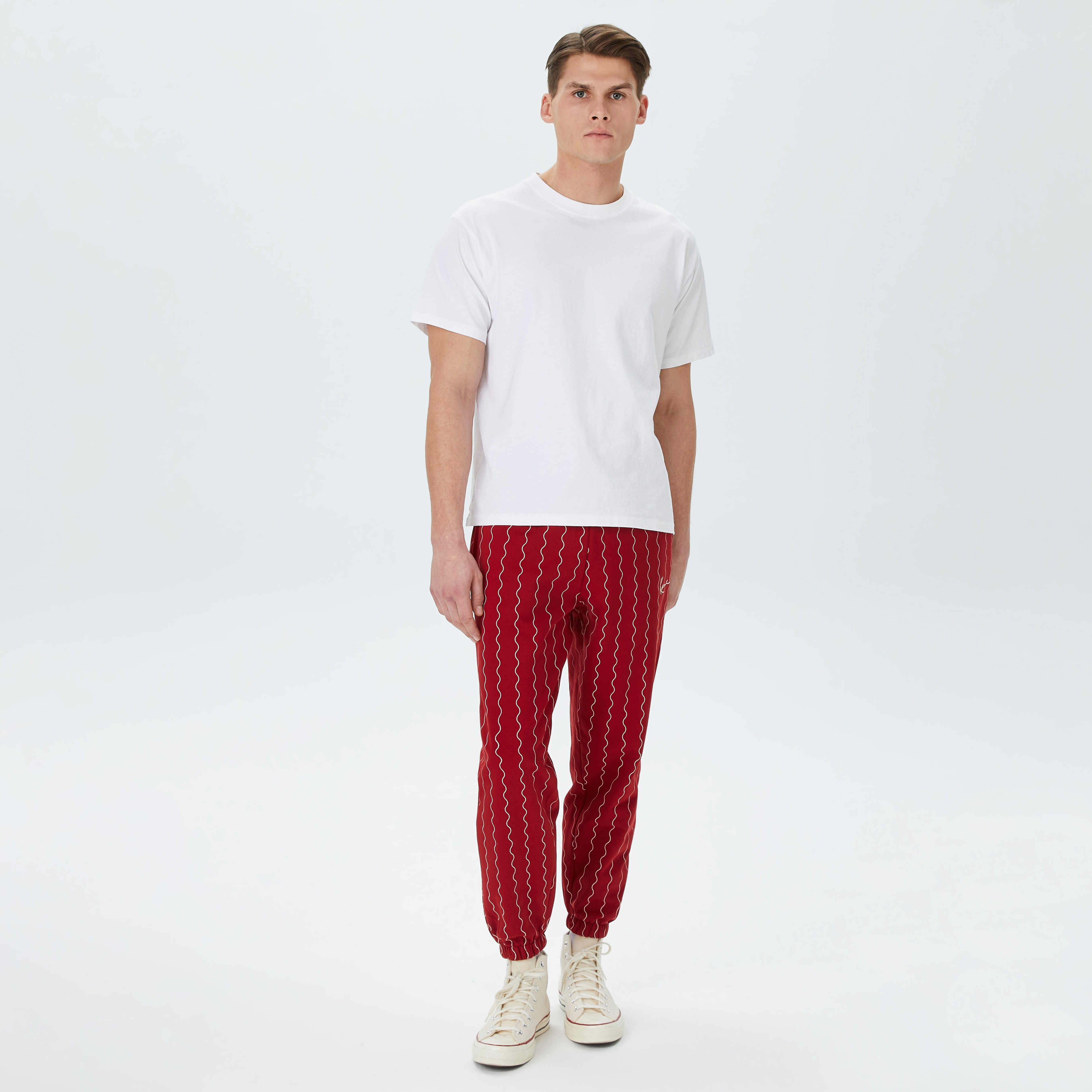 Karl Kani Retro Patch Block College Erkek Kırmızı/Beyaz Eşofman Altı