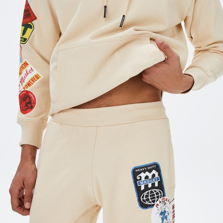 Market Hard Sweat Erkek Krem Eşofman Altı