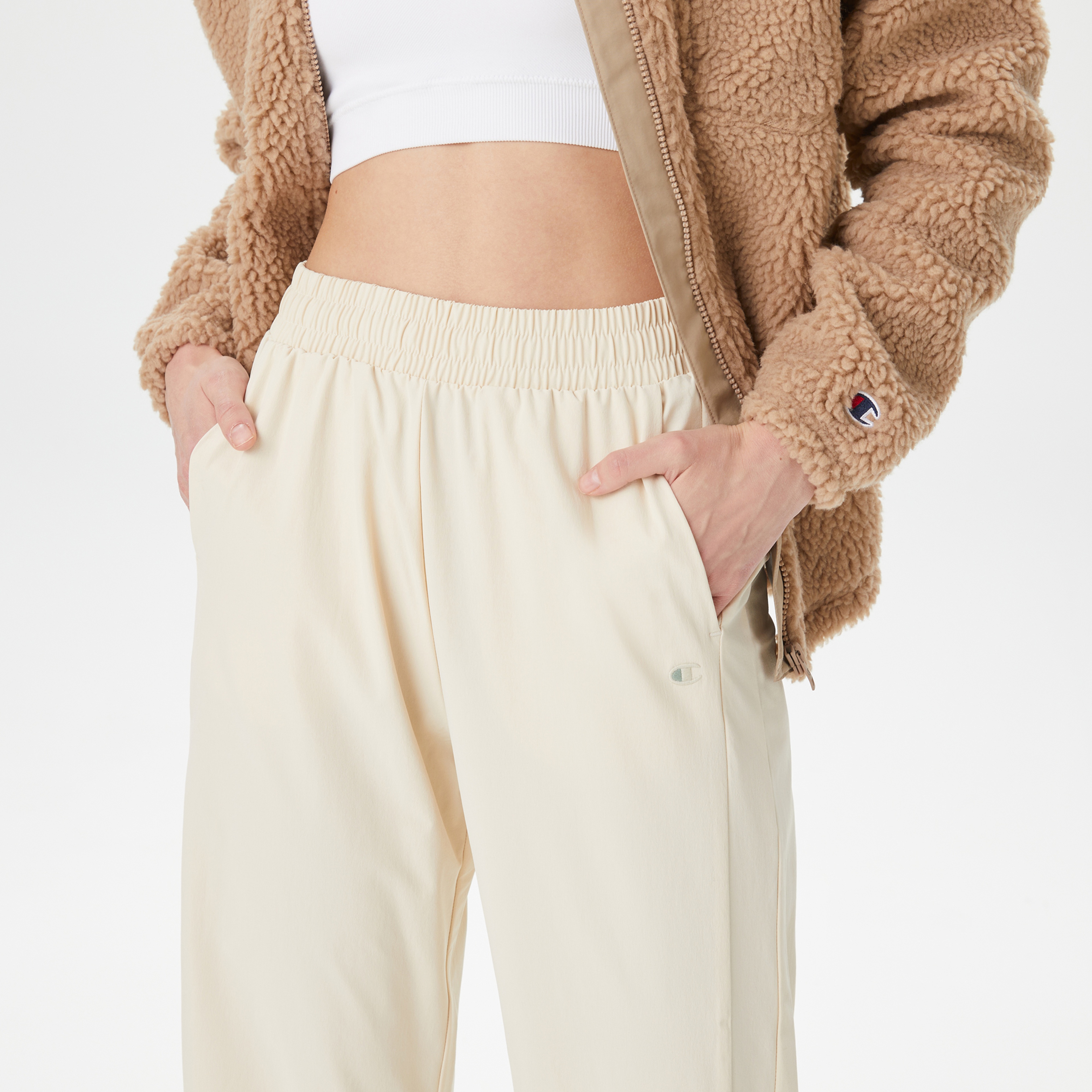 Champion Wide Leg Kadın Krem Pantolon