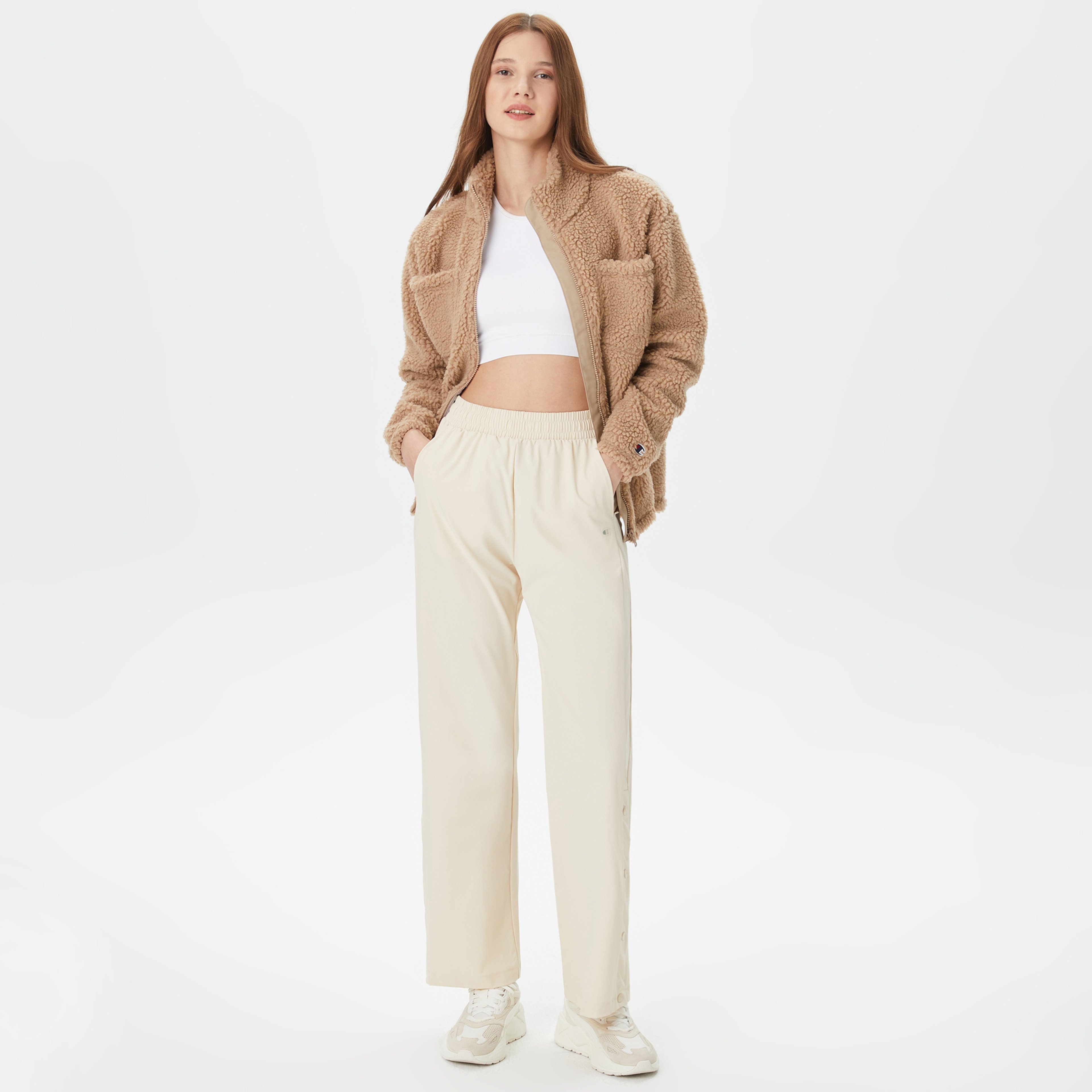 Champion Wide Leg Kadın Krem Pantolon