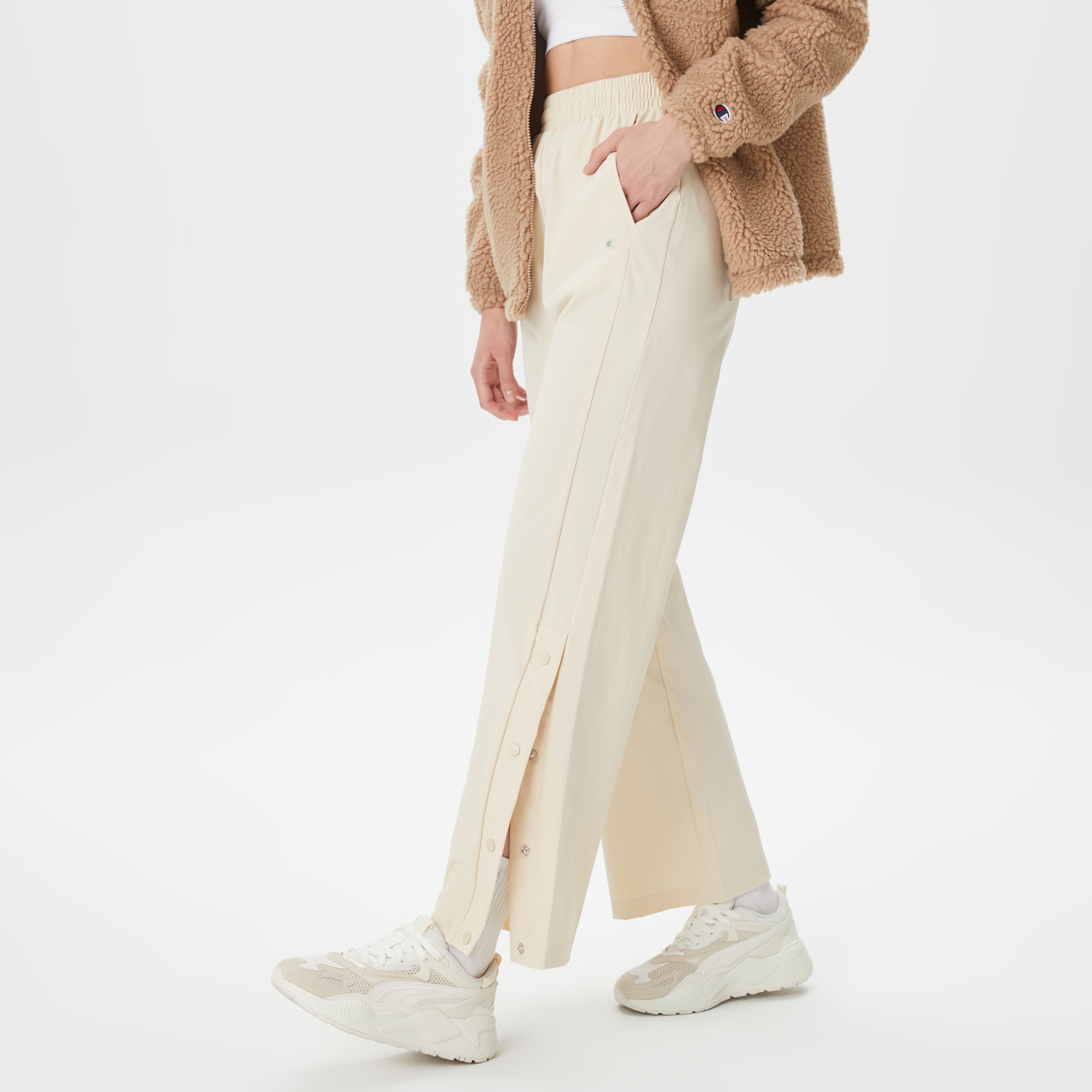 Champion Wide Leg Kadın Krem Pantolon