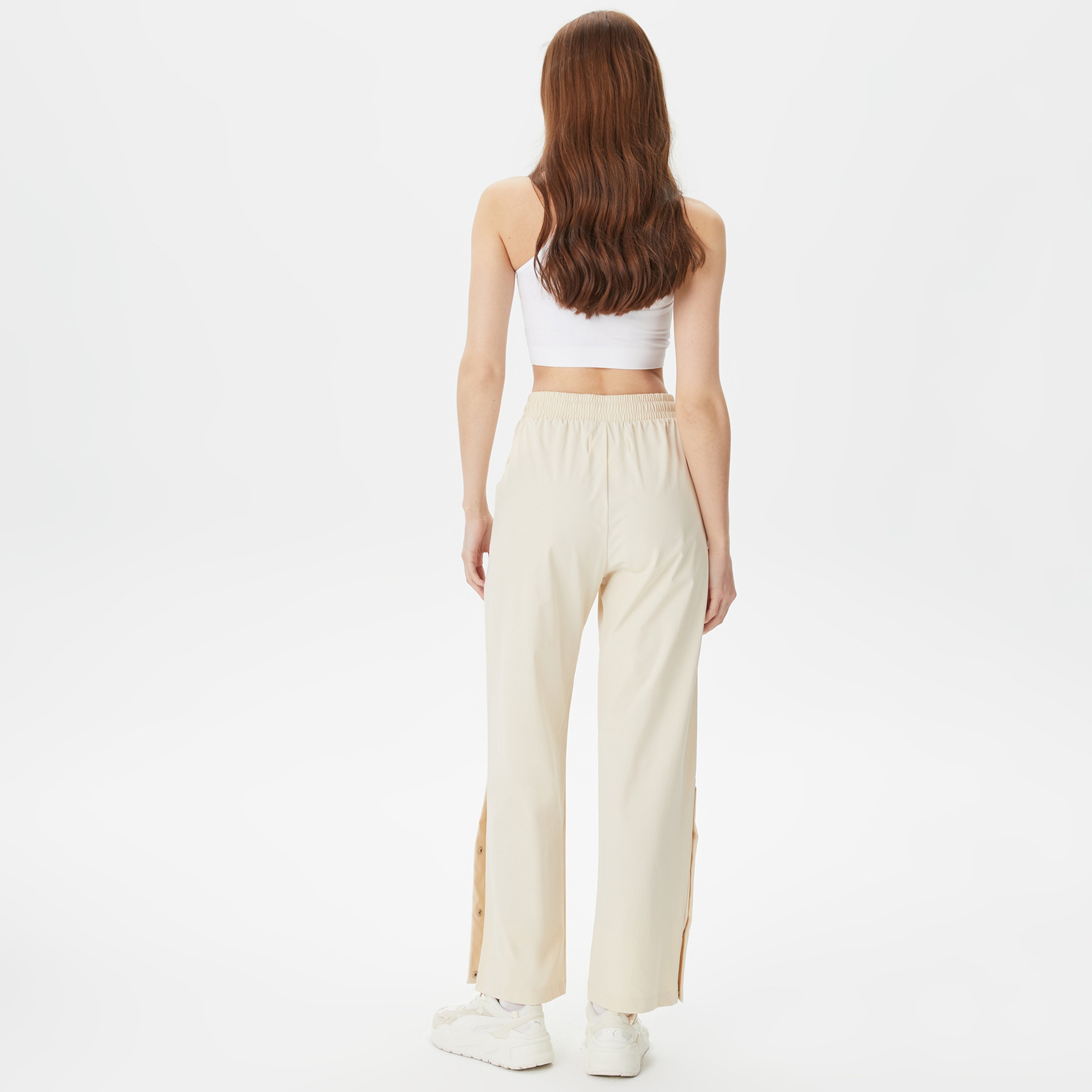Champion Wide Leg Kadın Krem Pantolon