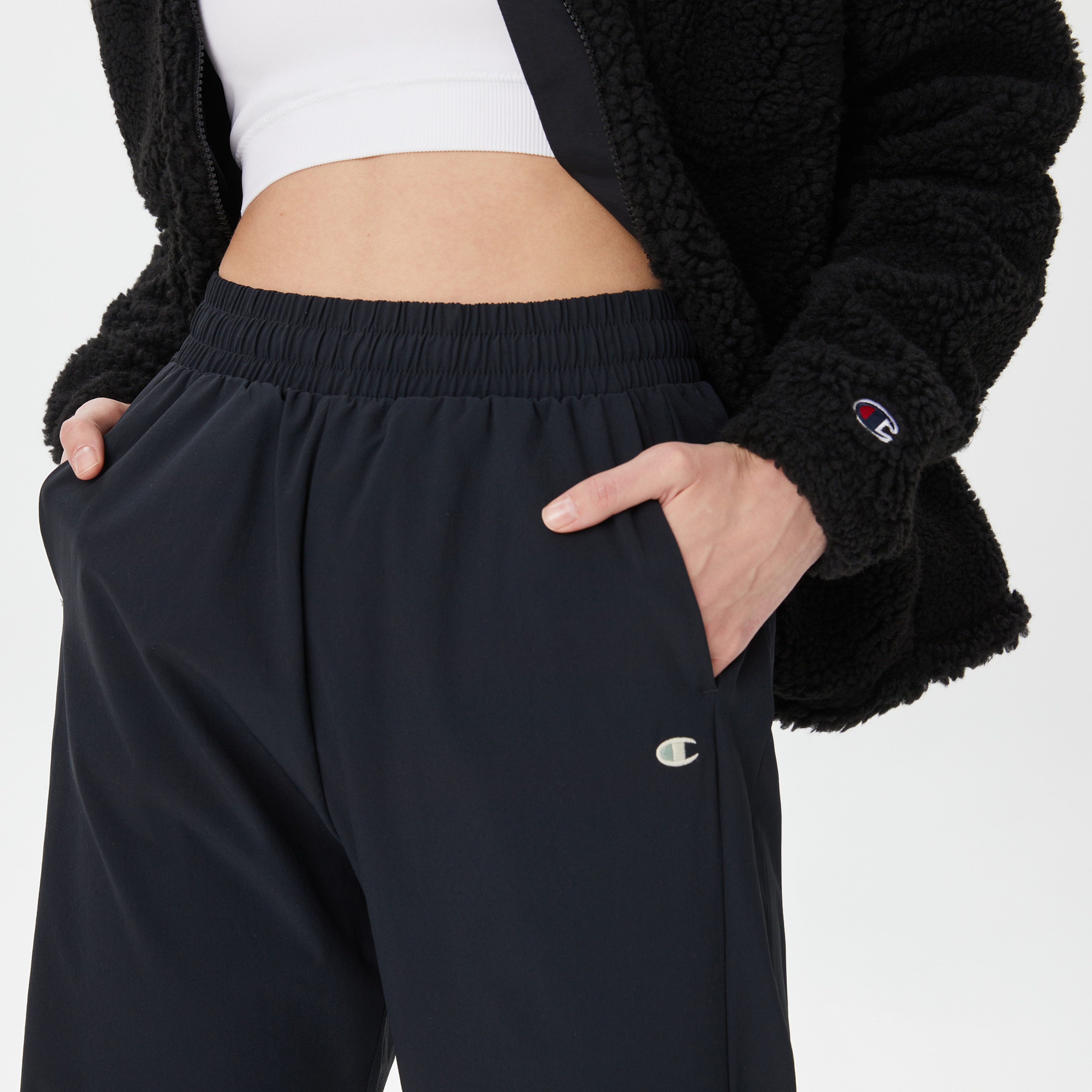 Champion Wide Leg Kadın Siyah Pantolon