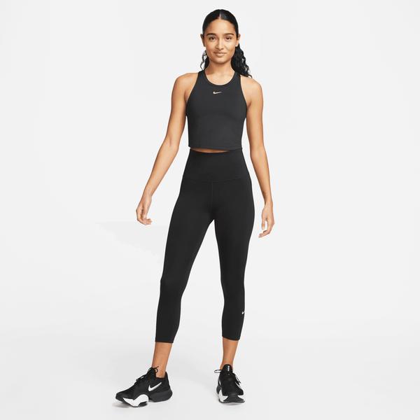 Nike One Dri-FIT High-Rise Crop Kadın Siyah Tayt