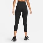 Nike One Dri-FIT High-Rise Crop Kadın Siyah Tayt