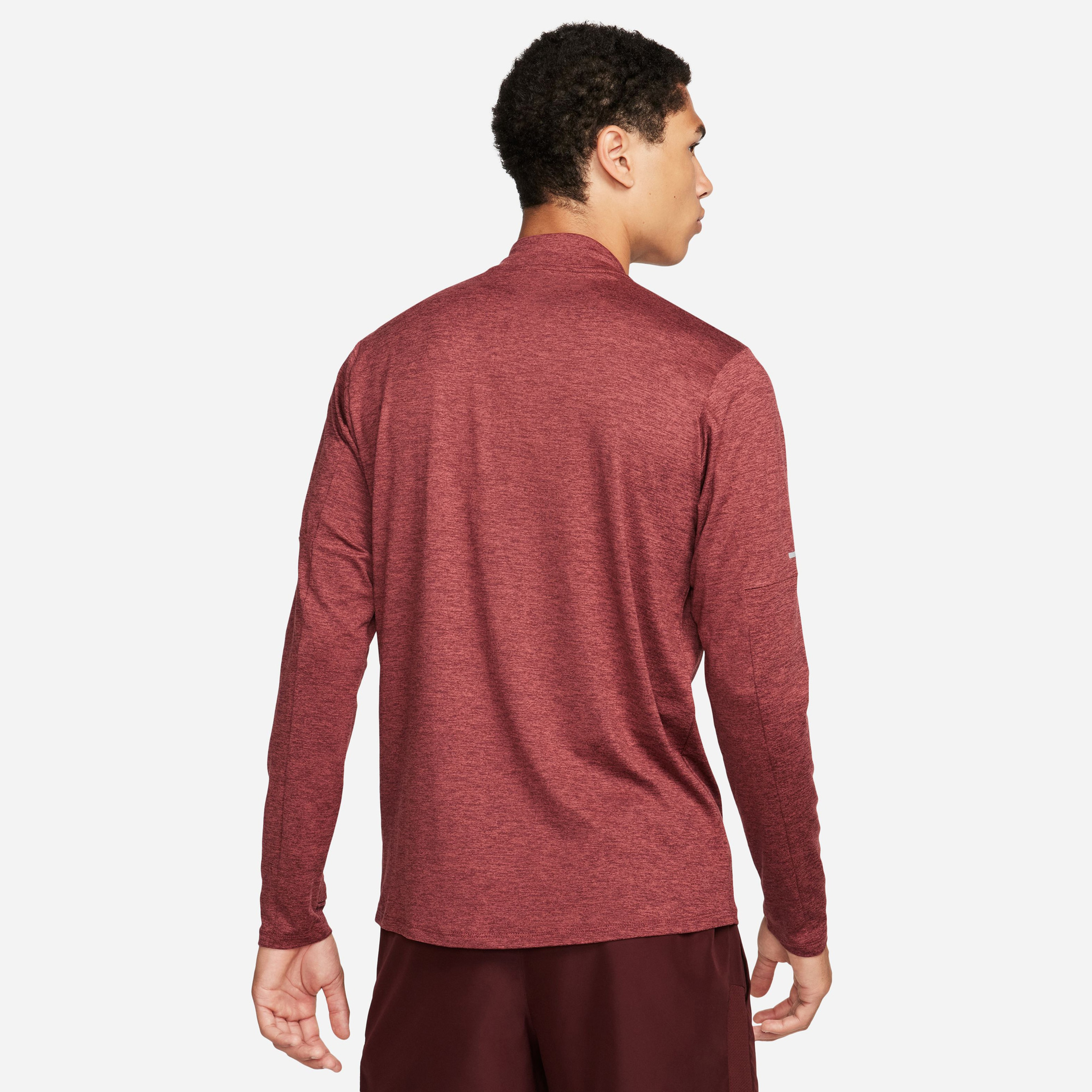 Nike Dri-FIT Yarım Fermuarlı Erkek Kırmızı Koşu Üstü