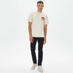 Market Smiley Inner Peace Erkek Krem T-Shirt