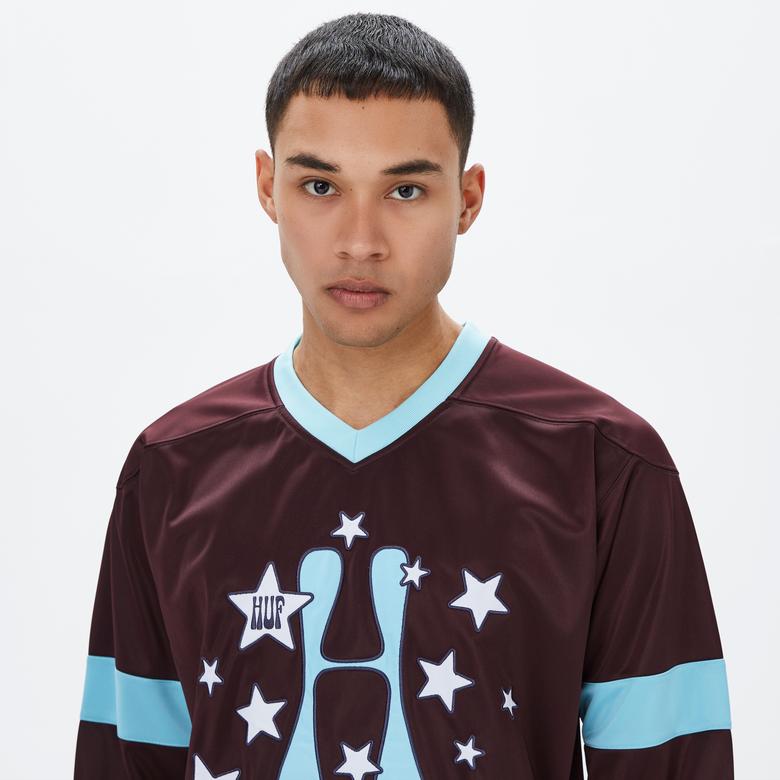 HUF H Stardust Erkek Bordo Gömlek