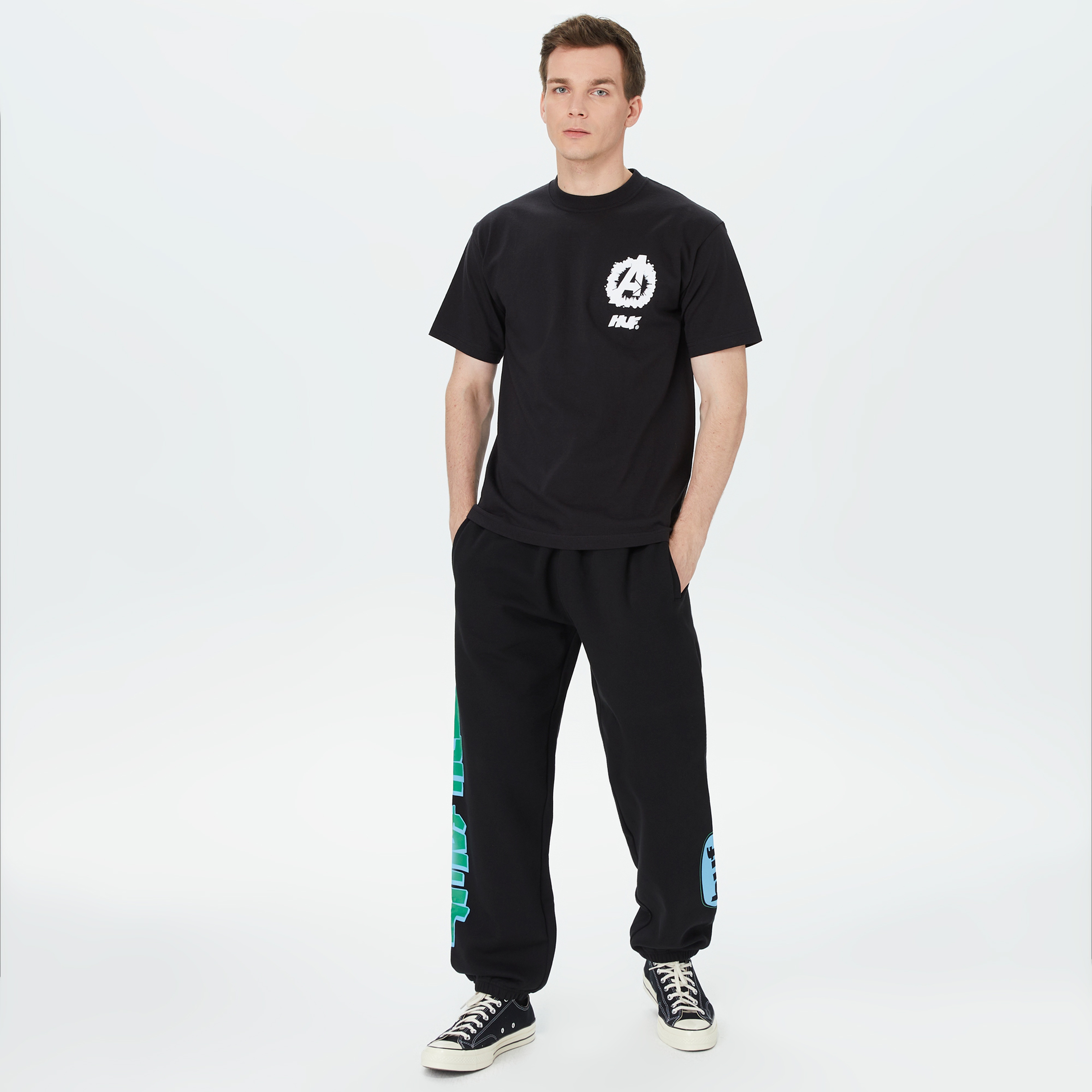 HUF Cosmic Assemblage Erkek Siyah T-Shirt