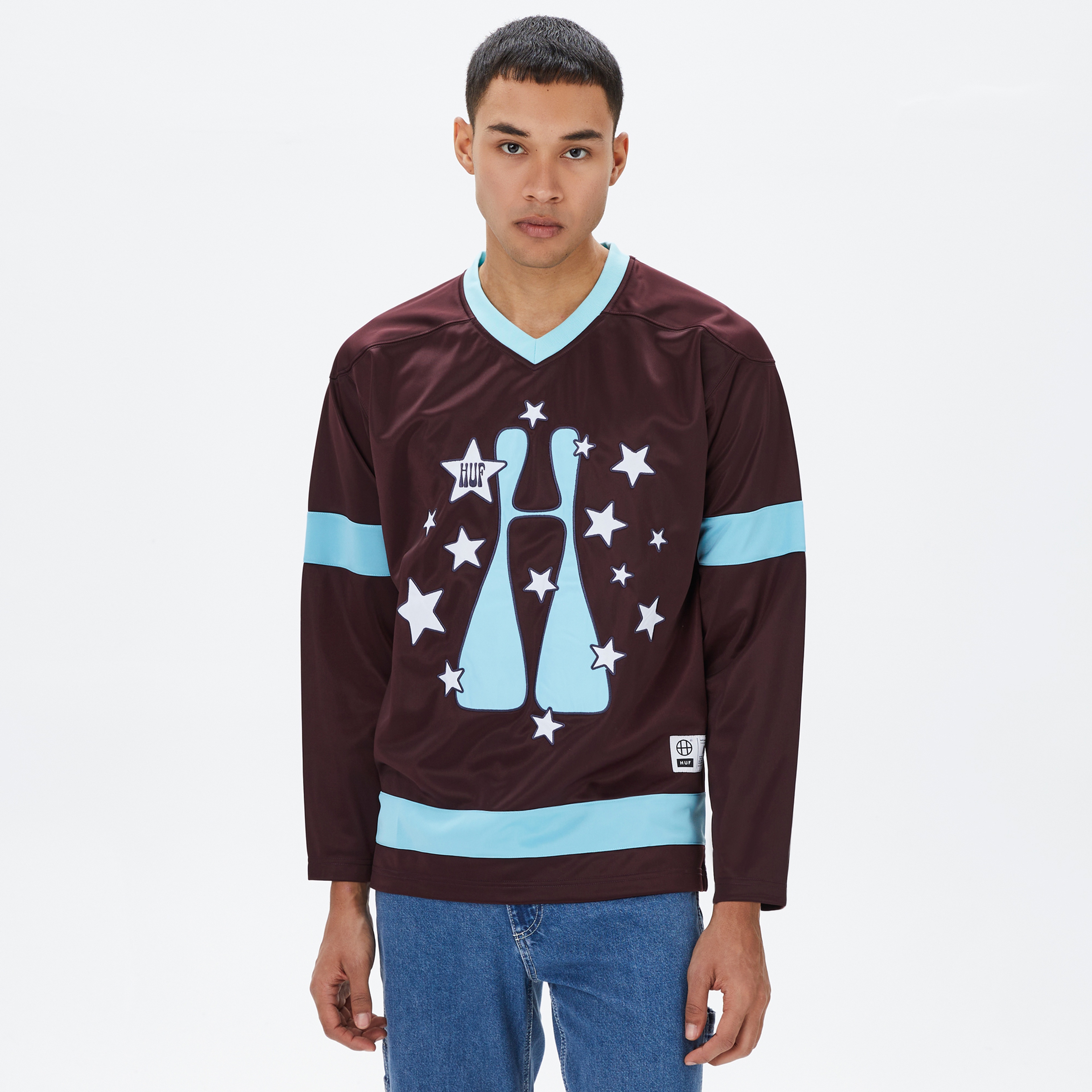 HUF H Stardust Erkek Bordo Gömlek