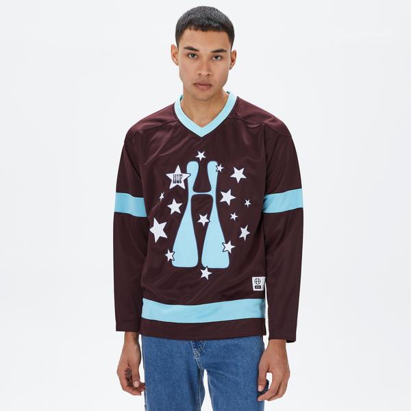 HUF H Stardust Erkek Bordo Gömlek