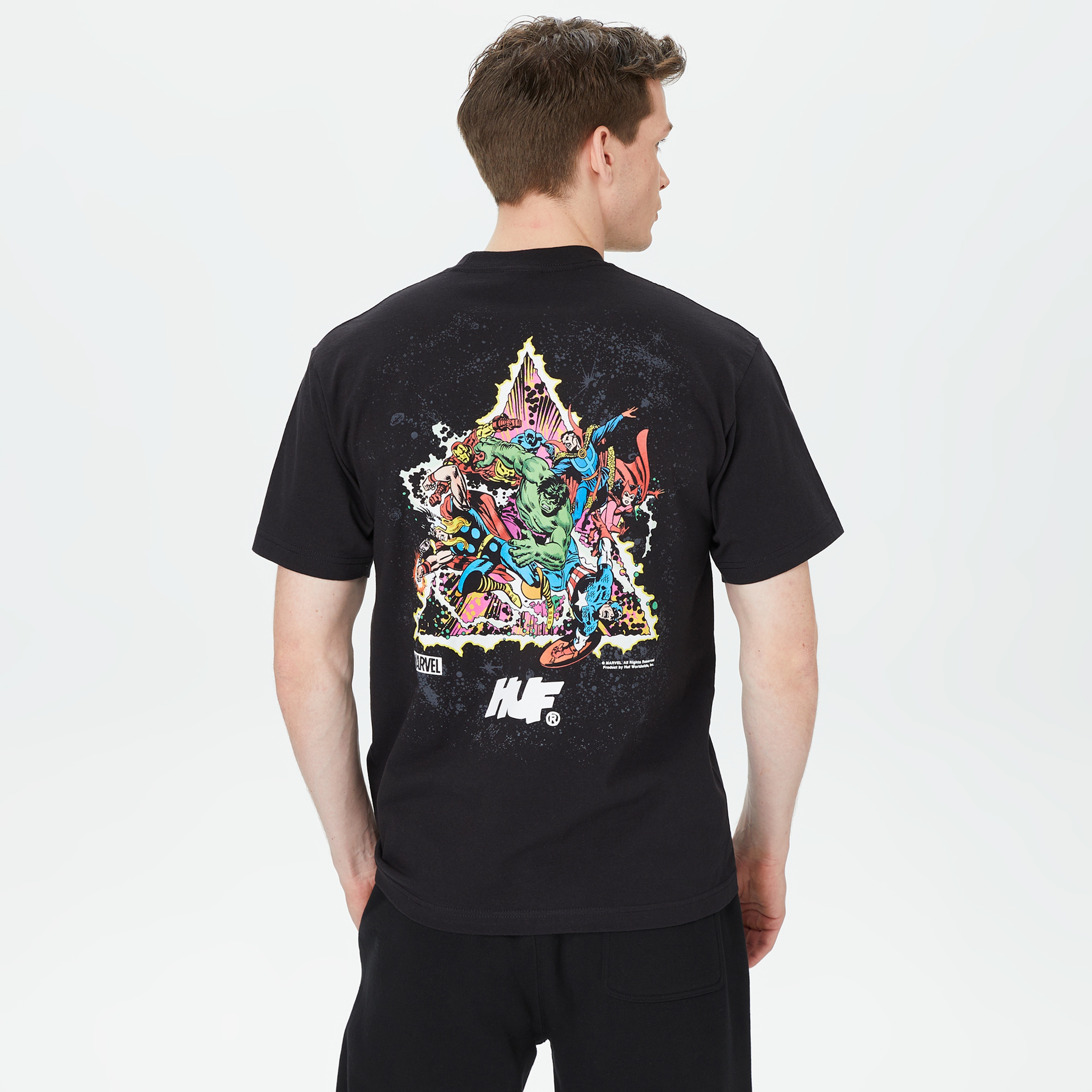 HUF Cosmic Assemblage Erkek Siyah T-Shirt