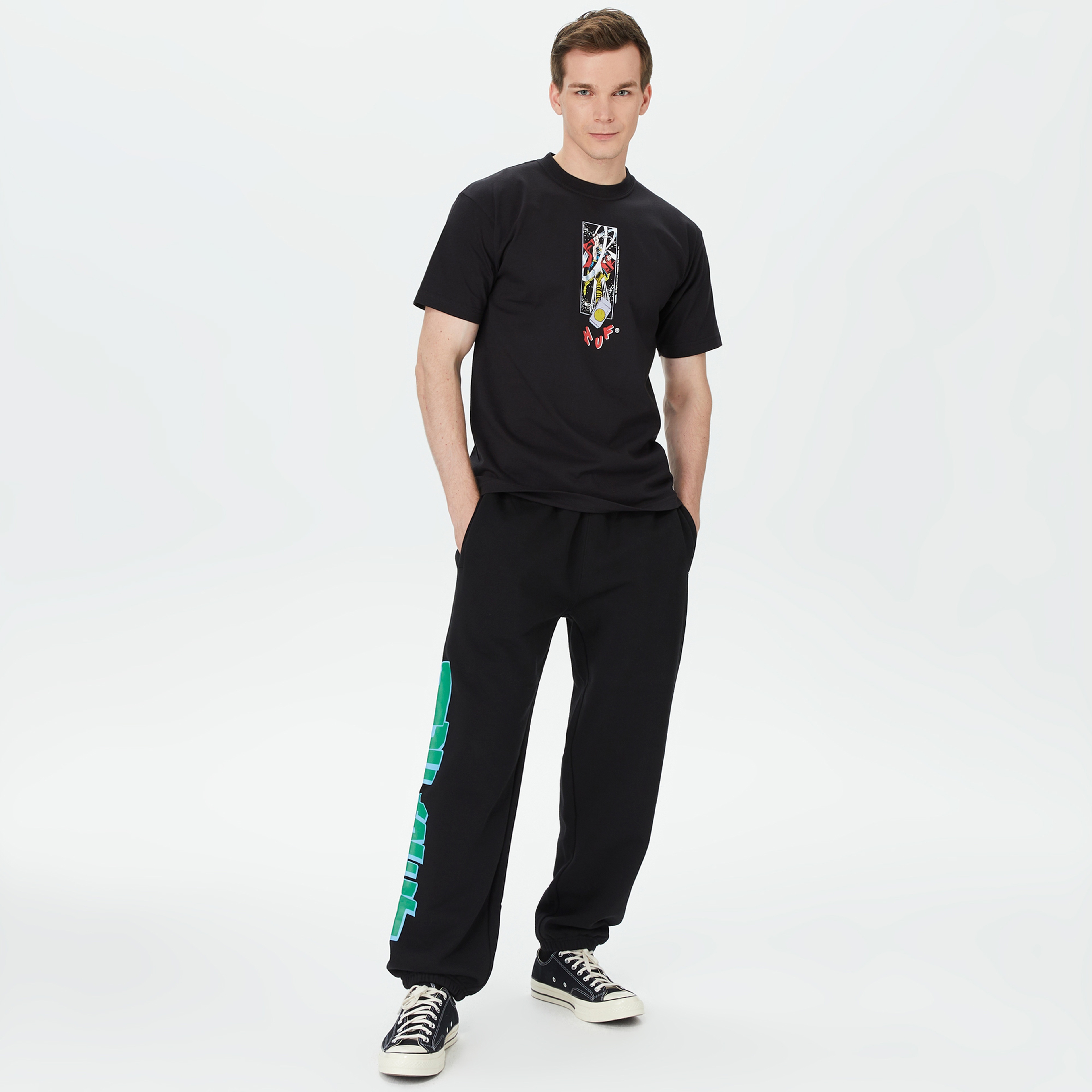 HUF Hammer Time Erkek Siyah T-Shirt