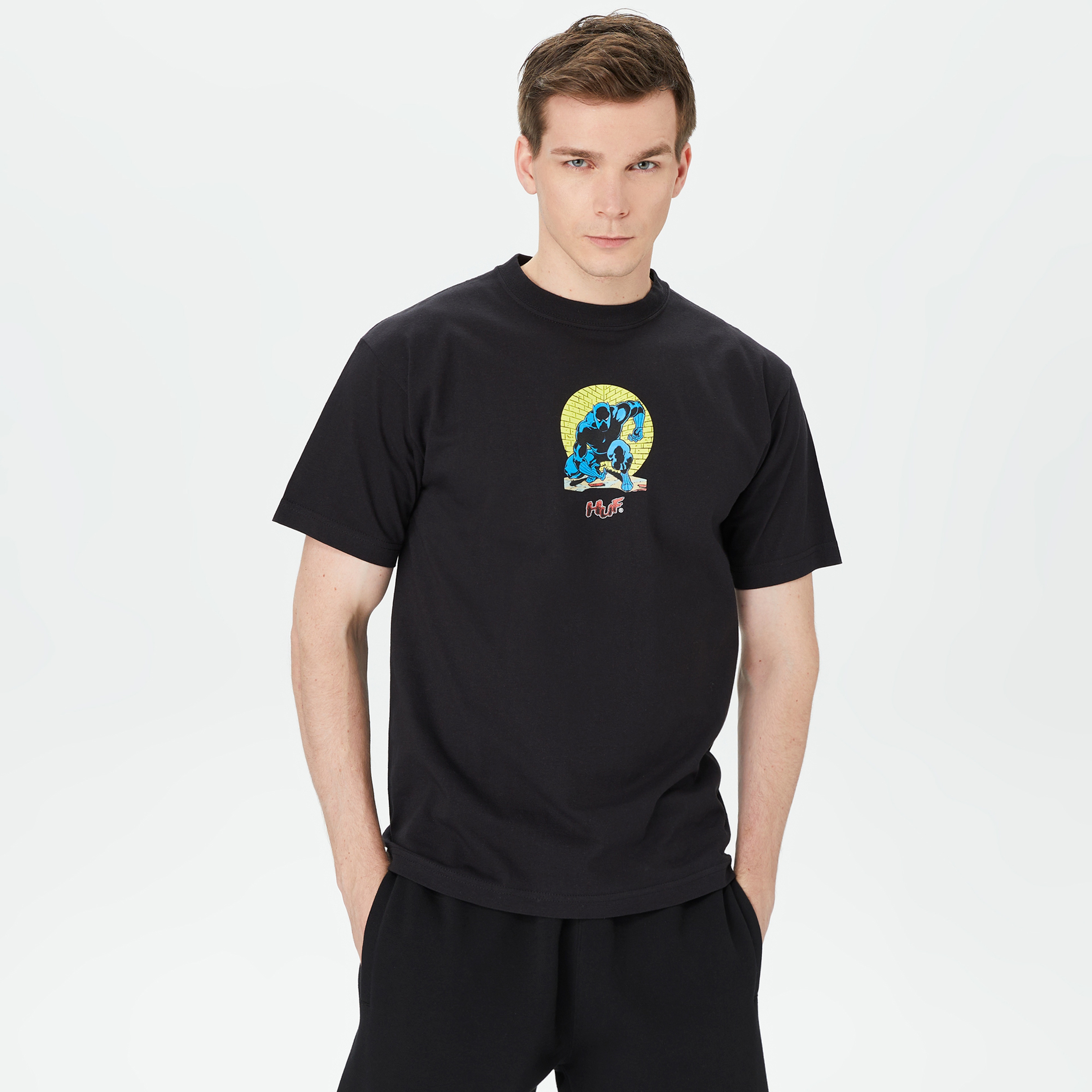 HUF Night Prowling Erkek Siyah T-Shirt