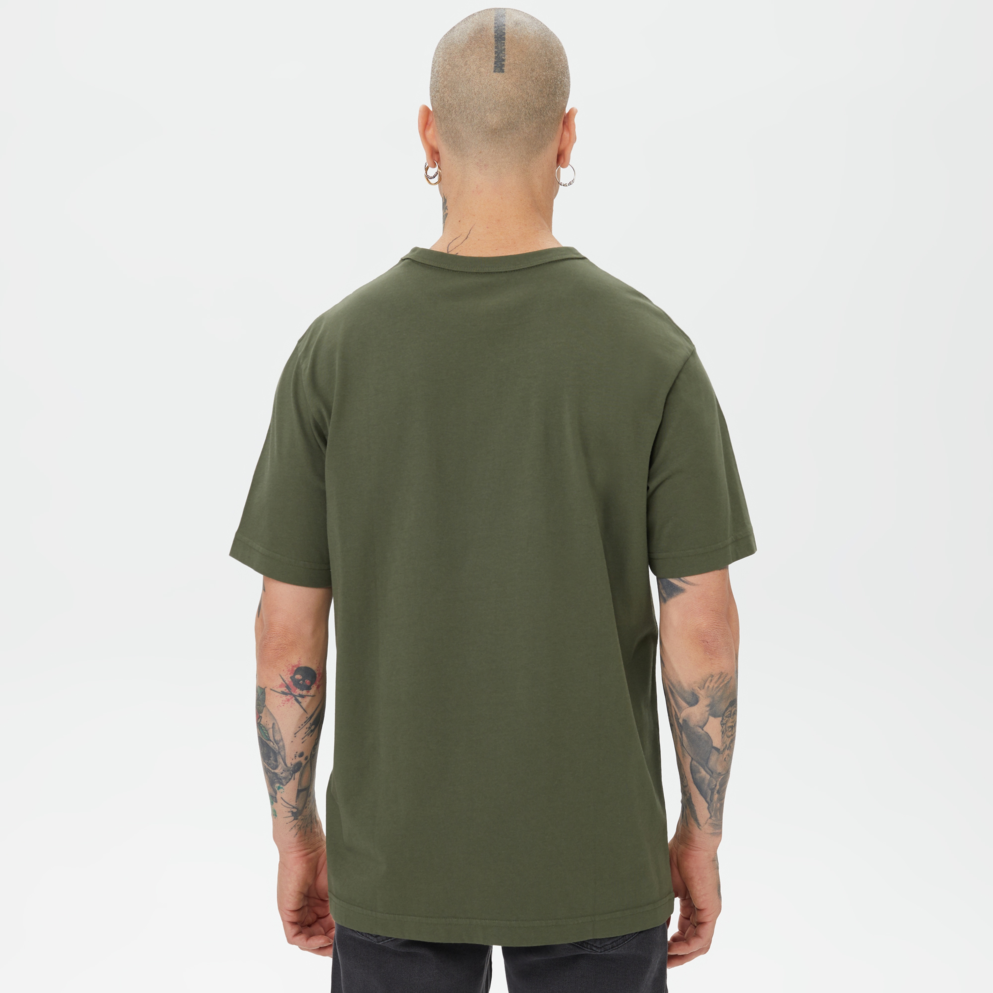 Alpha Industries Essential Logo Erkek Yeşil T-Shirt