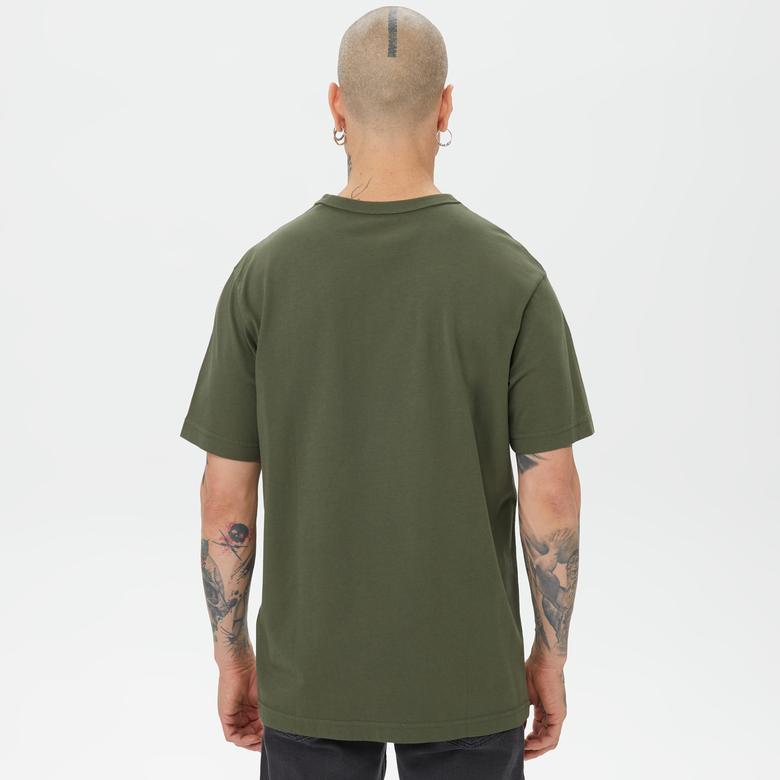 Alpha Industries Essential Logo Erkek Yeşil T-Shirt
