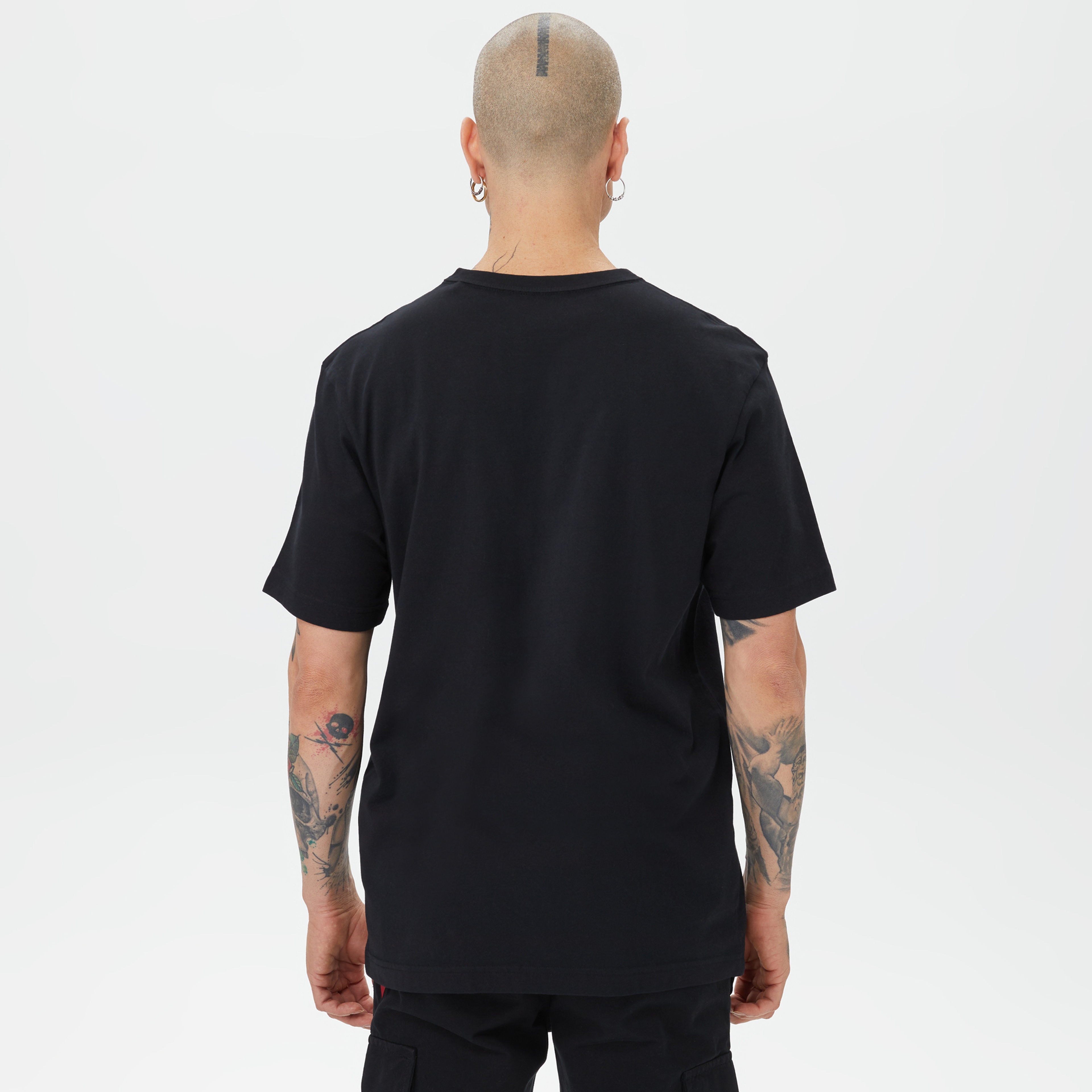 Alpha Industries Essential Logo Erkek Siyah T-Shirt