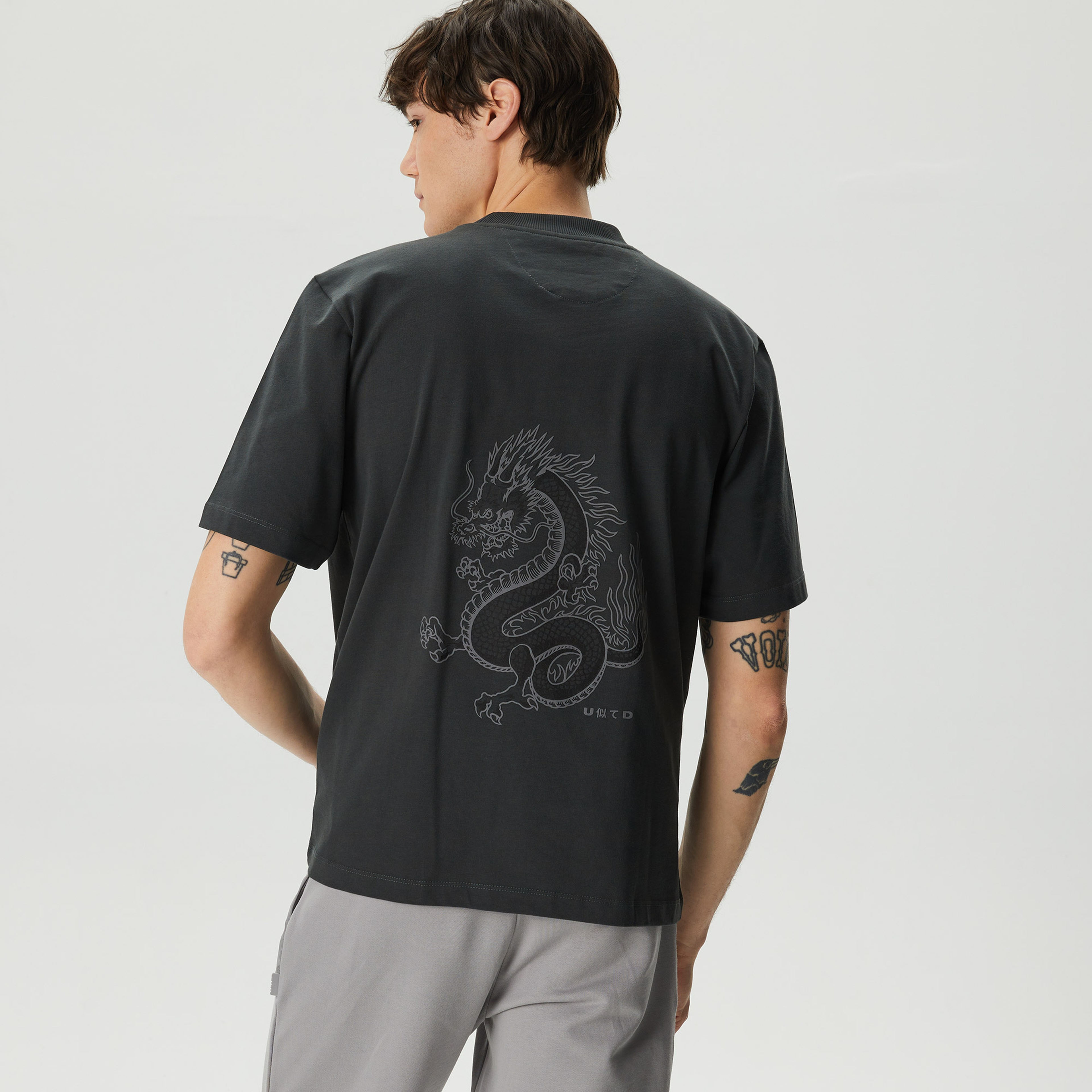 UNITED4 Erkek Siyah T-Shirt