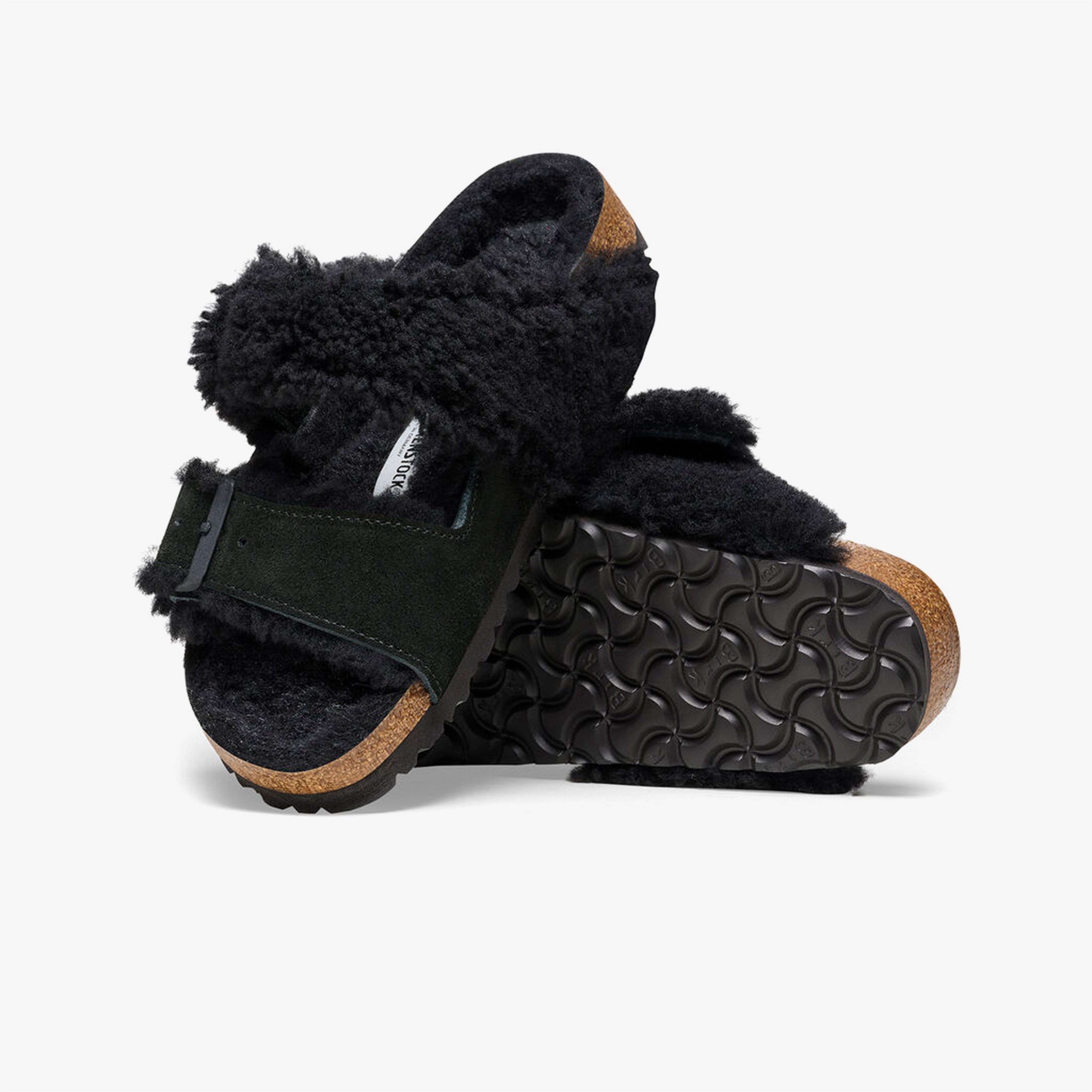 Birkenstock Arizona Split Vl Teddy Kadın Siyah Terlik