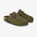Birkenstock Boston Fell Vl Unisex Yeşil Terlik