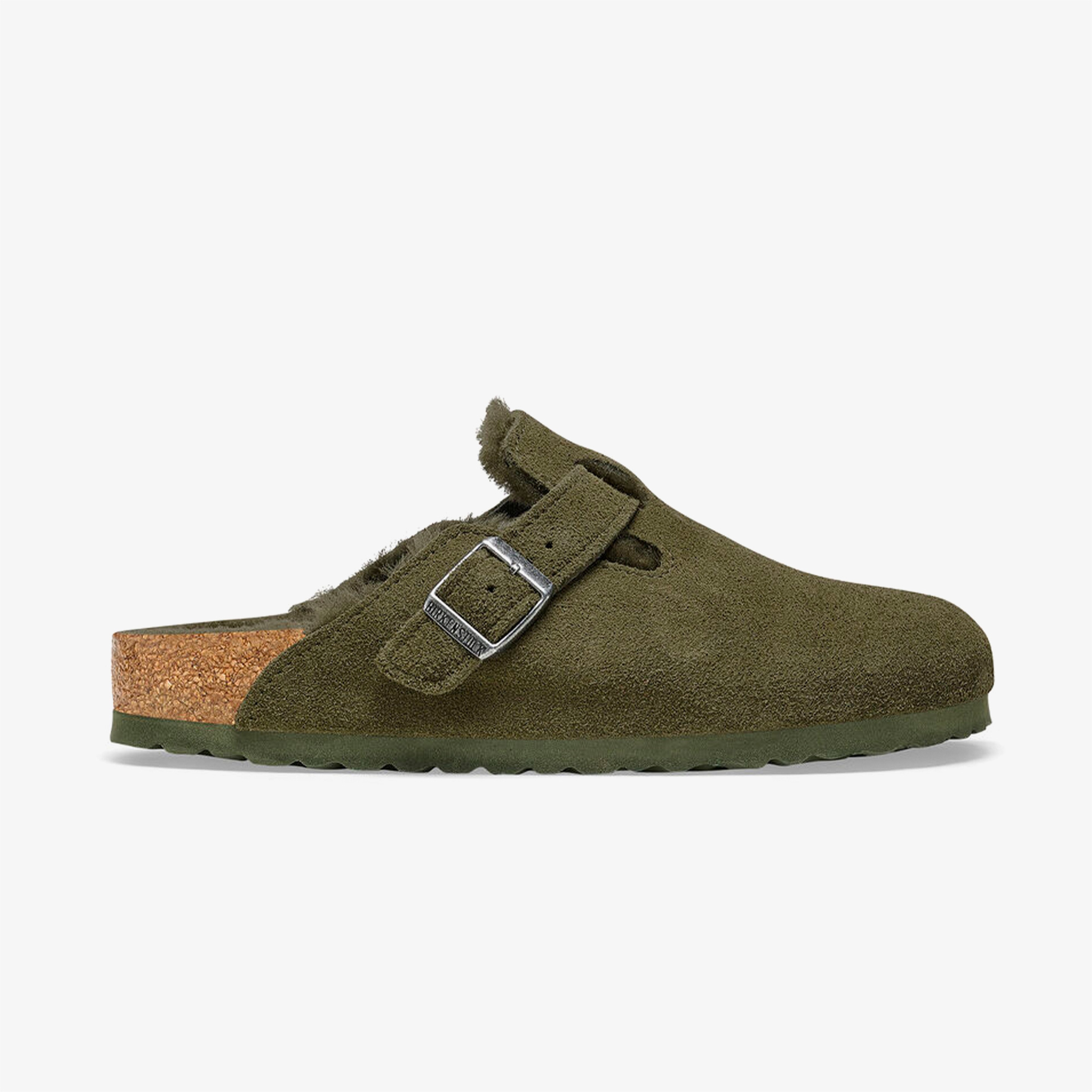 Birkenstock Boston Fell Vl Unisex Yeşil Terlik