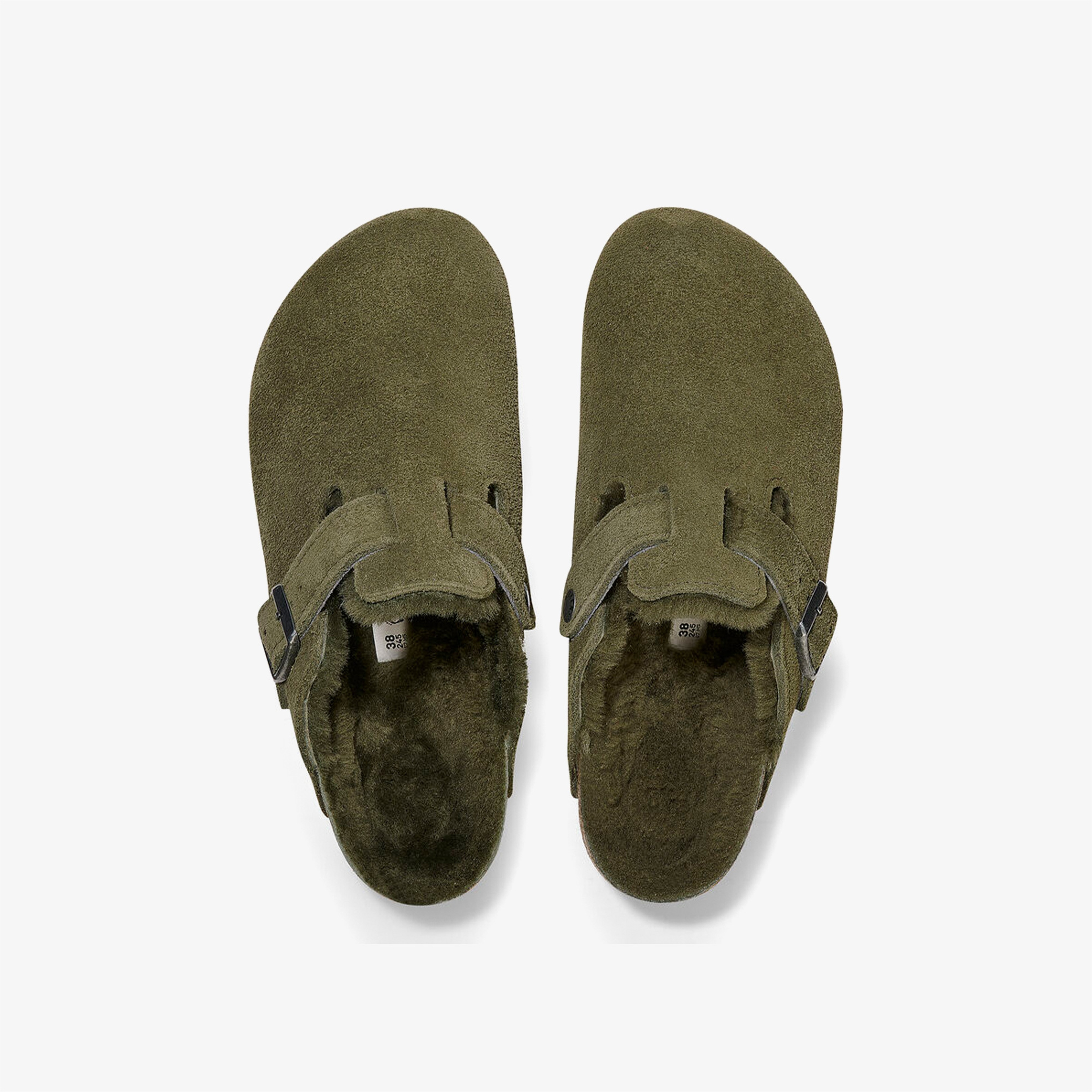 Birkenstock Boston Fell Vl Unisex Yeşil Terlik