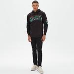 Market Bouquet Pullover Erkek Siyah Hoodie