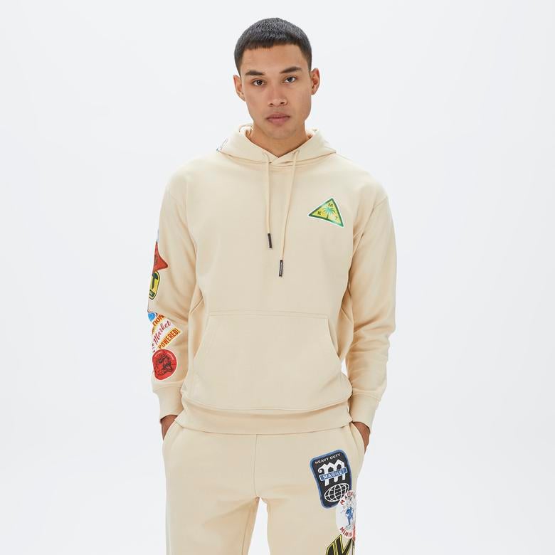 Market Hard Pullover Erkek Krem Hoodie