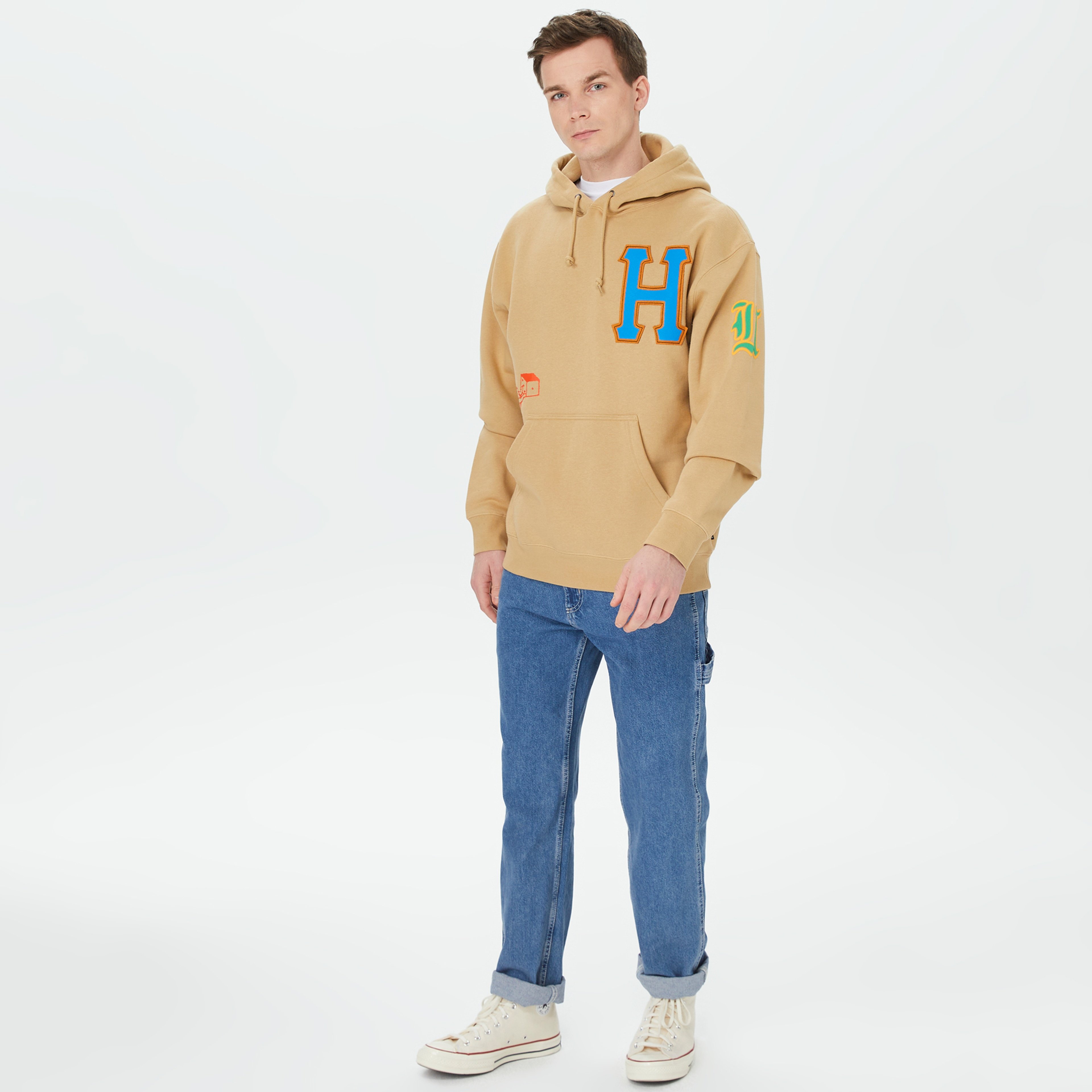 HUF Fly Die Erkek Bej Hoodie