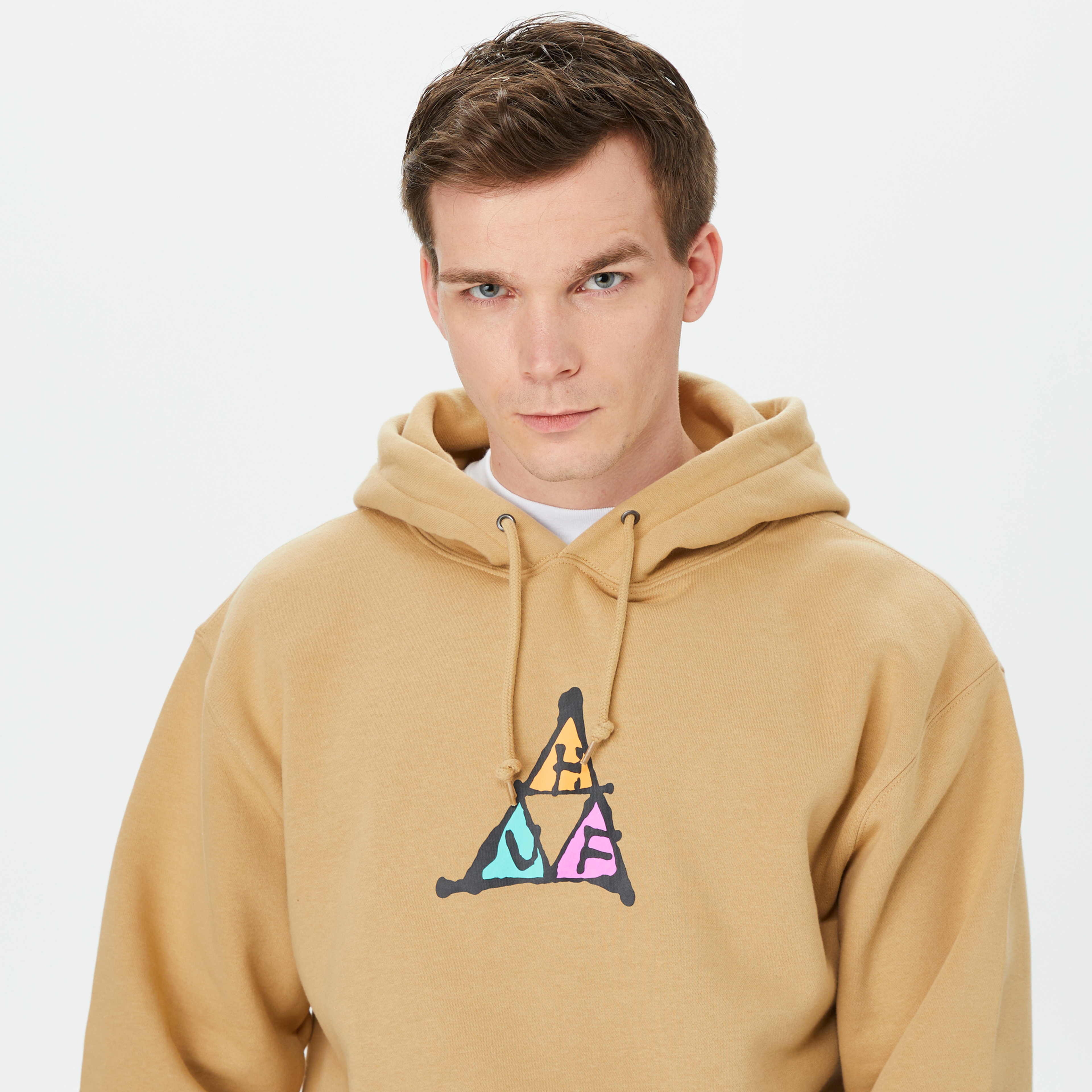 HUF No-Fi Tt Erkek Bej Hoodie