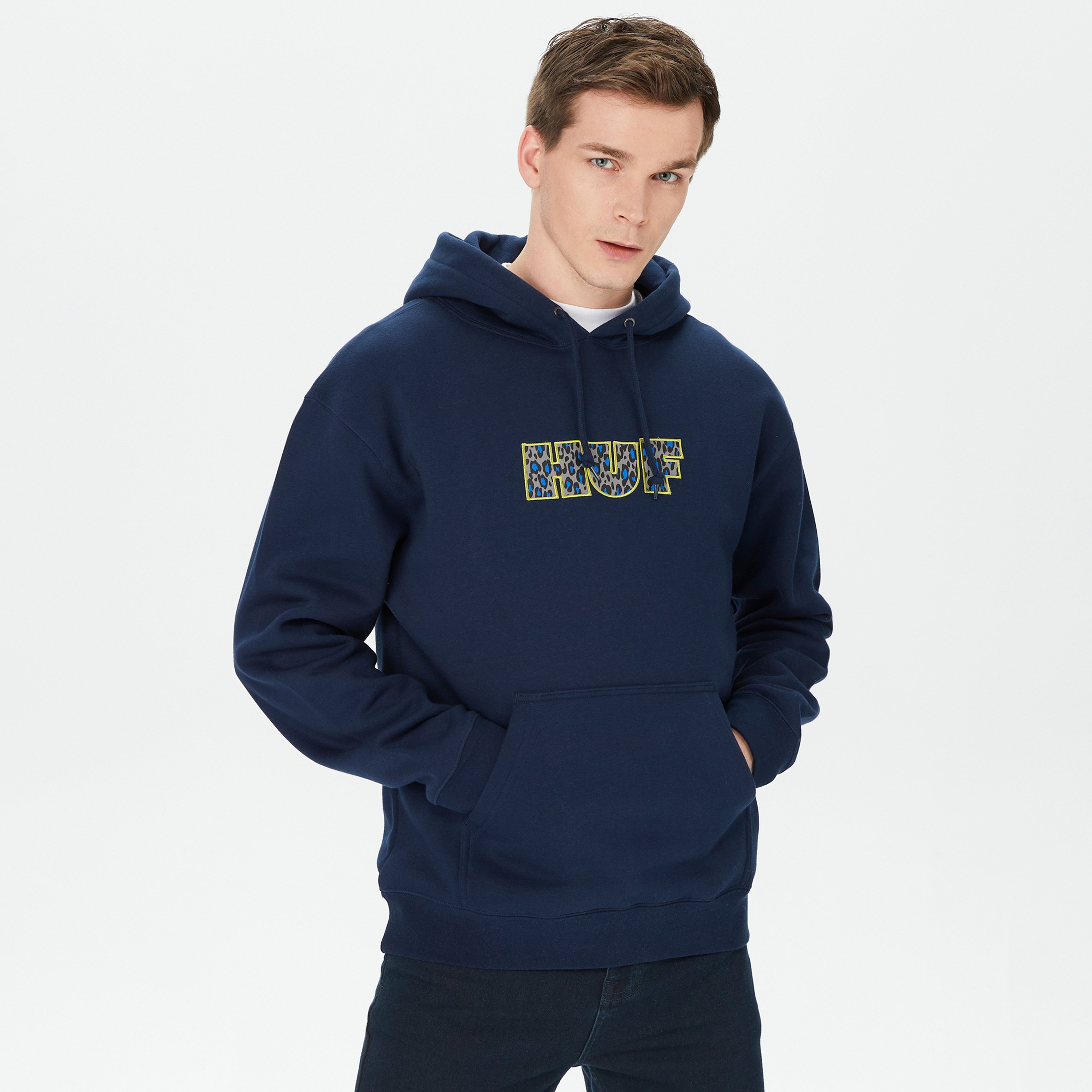 HUF Cheata Erkek Lacivert Hoodie