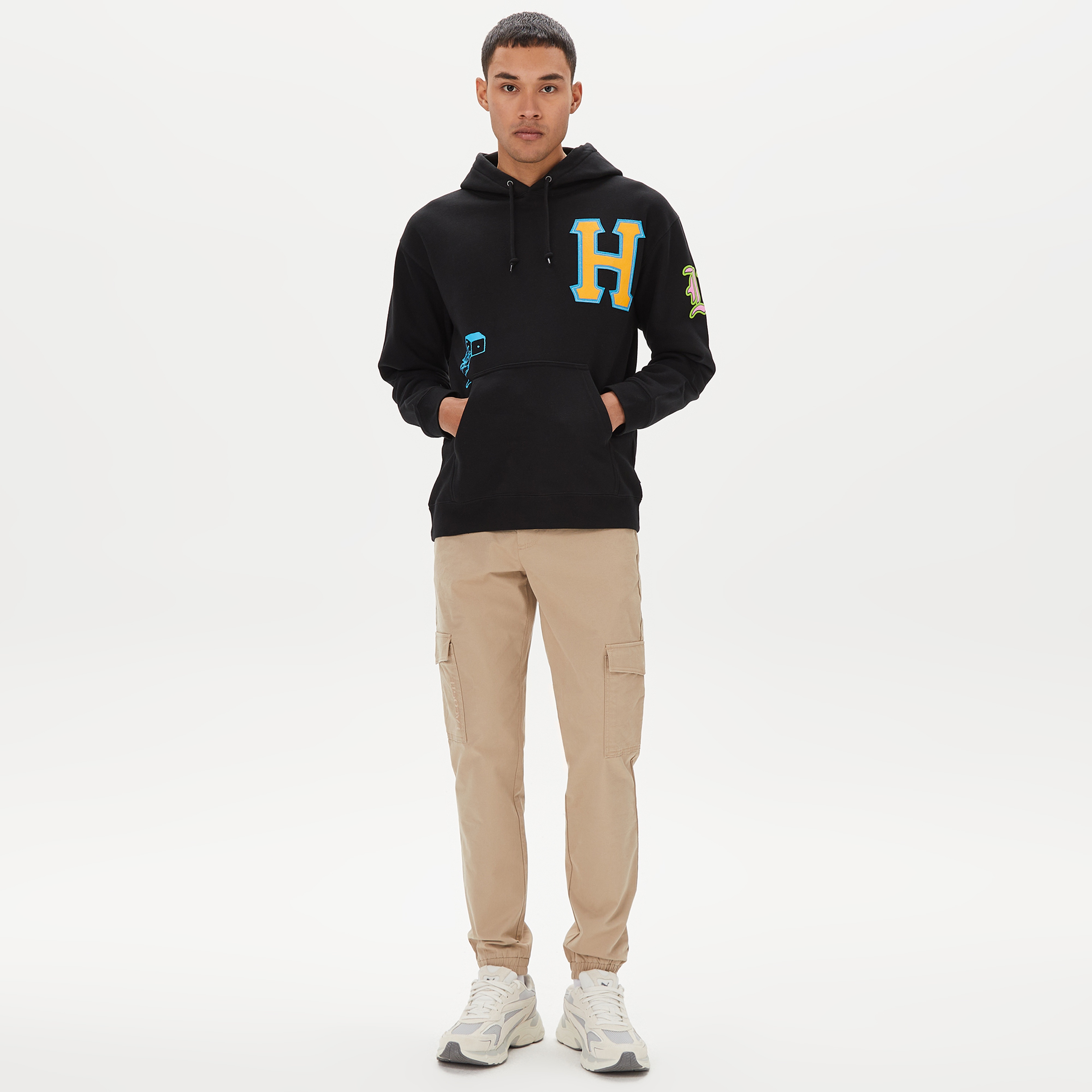 HUF Fly Die Erkek Siyah Hoodie