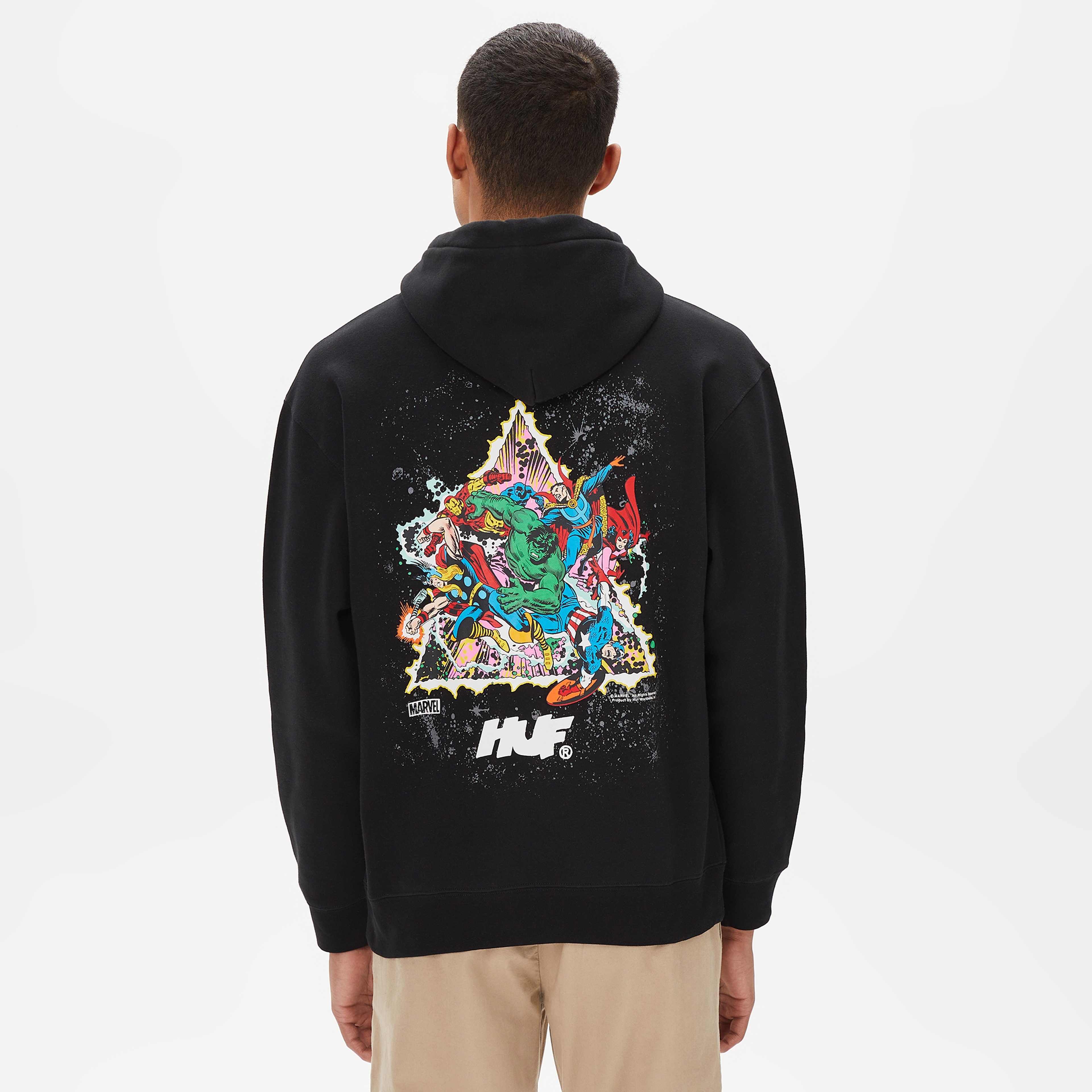 HUF Cosmic Assemblage Erkek Siyah Hoodie