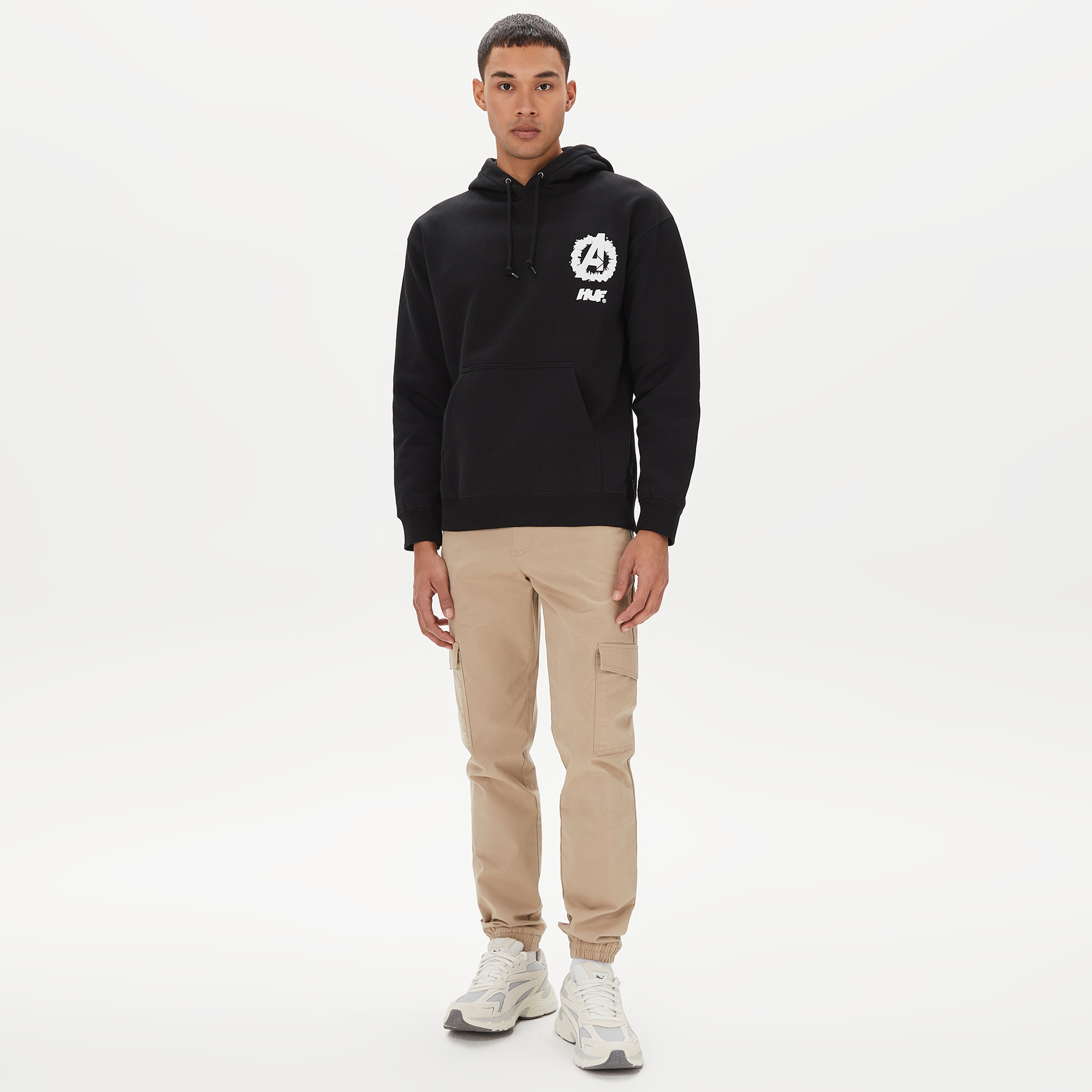 HUF Cosmic Assemblage Erkek Siyah Hoodie