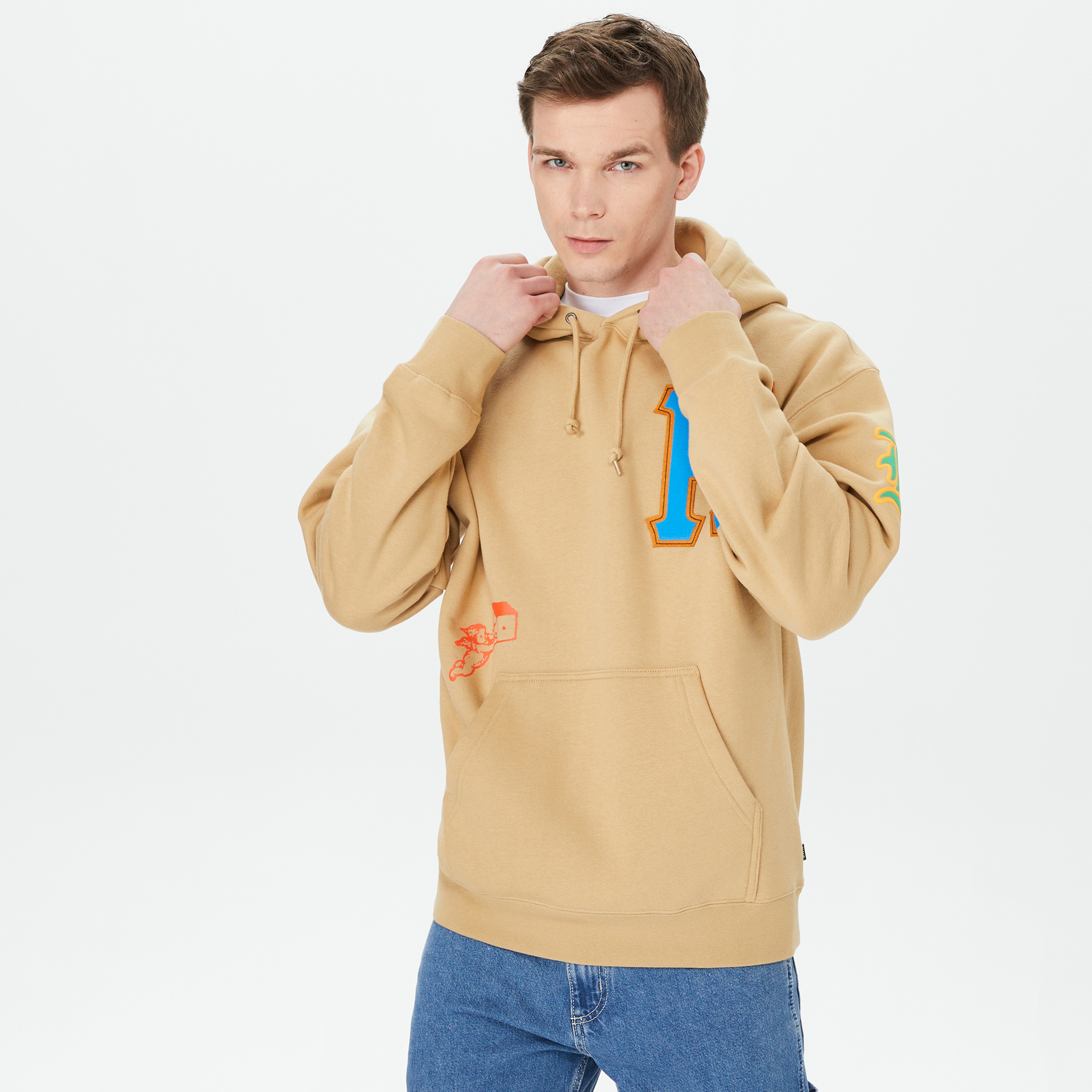 HUF Fly Die Erkek Bej Hoodie
