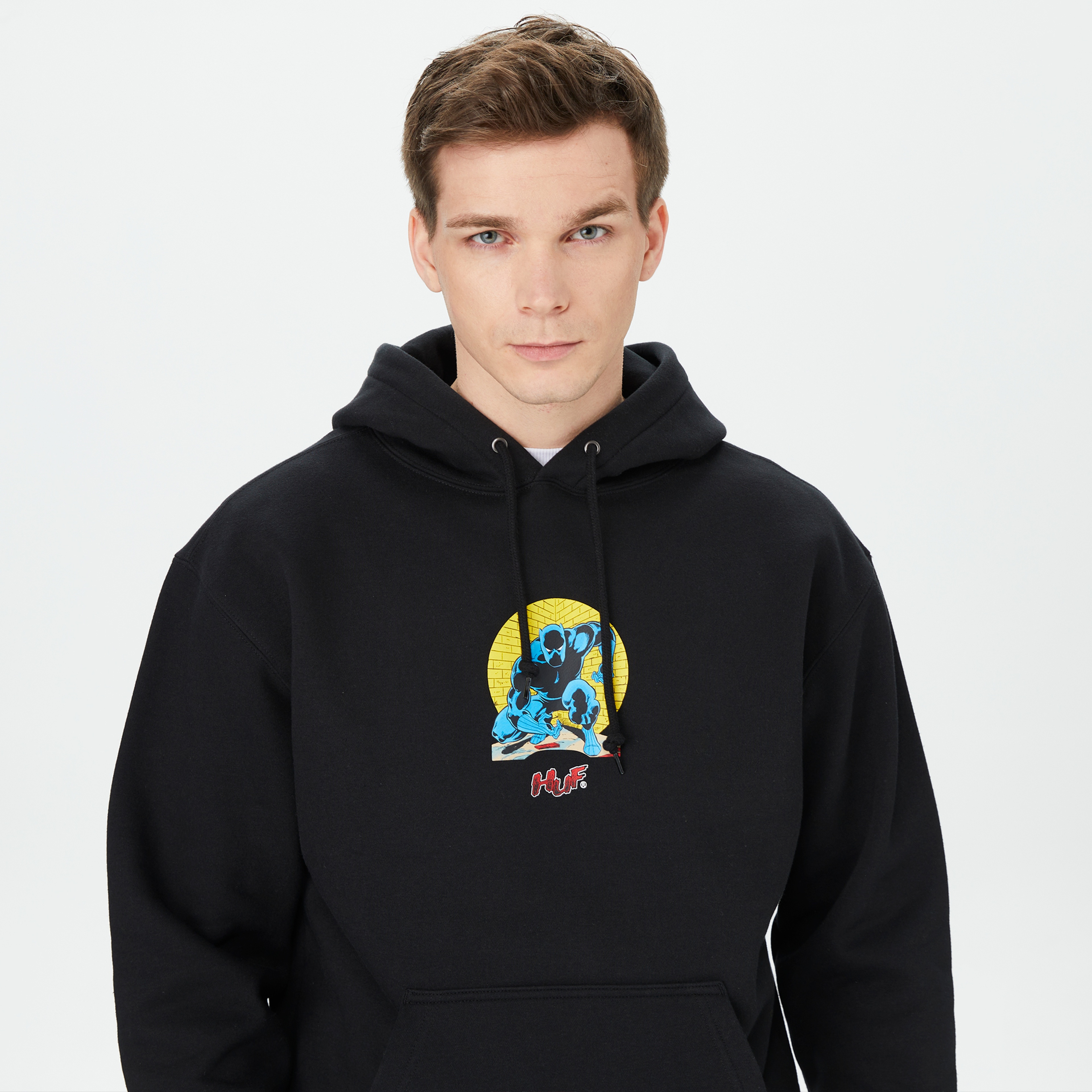 HUF Night Prowling Erkek Siyah Hoodie