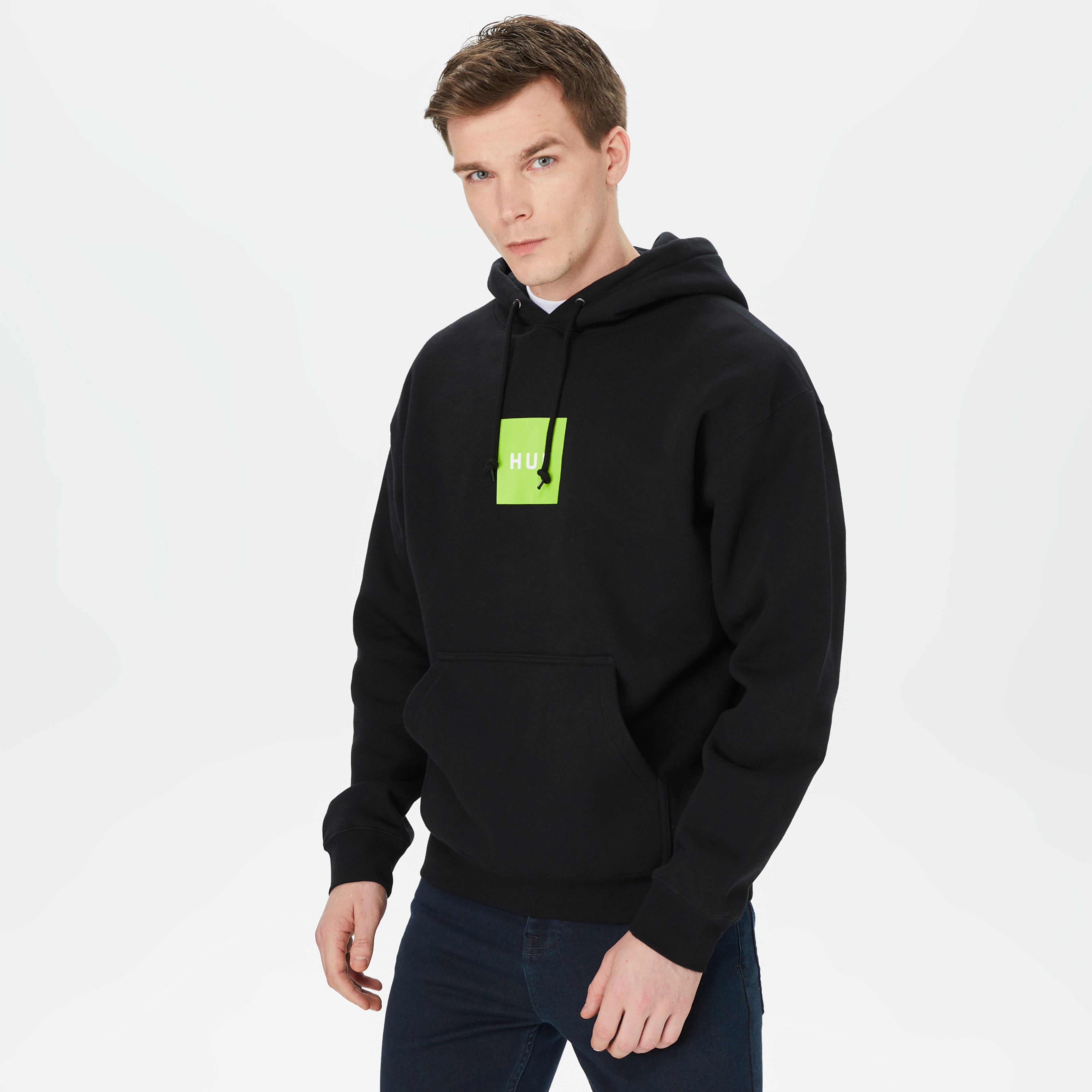 HUF Set Box Erkek Siyah Hoodie