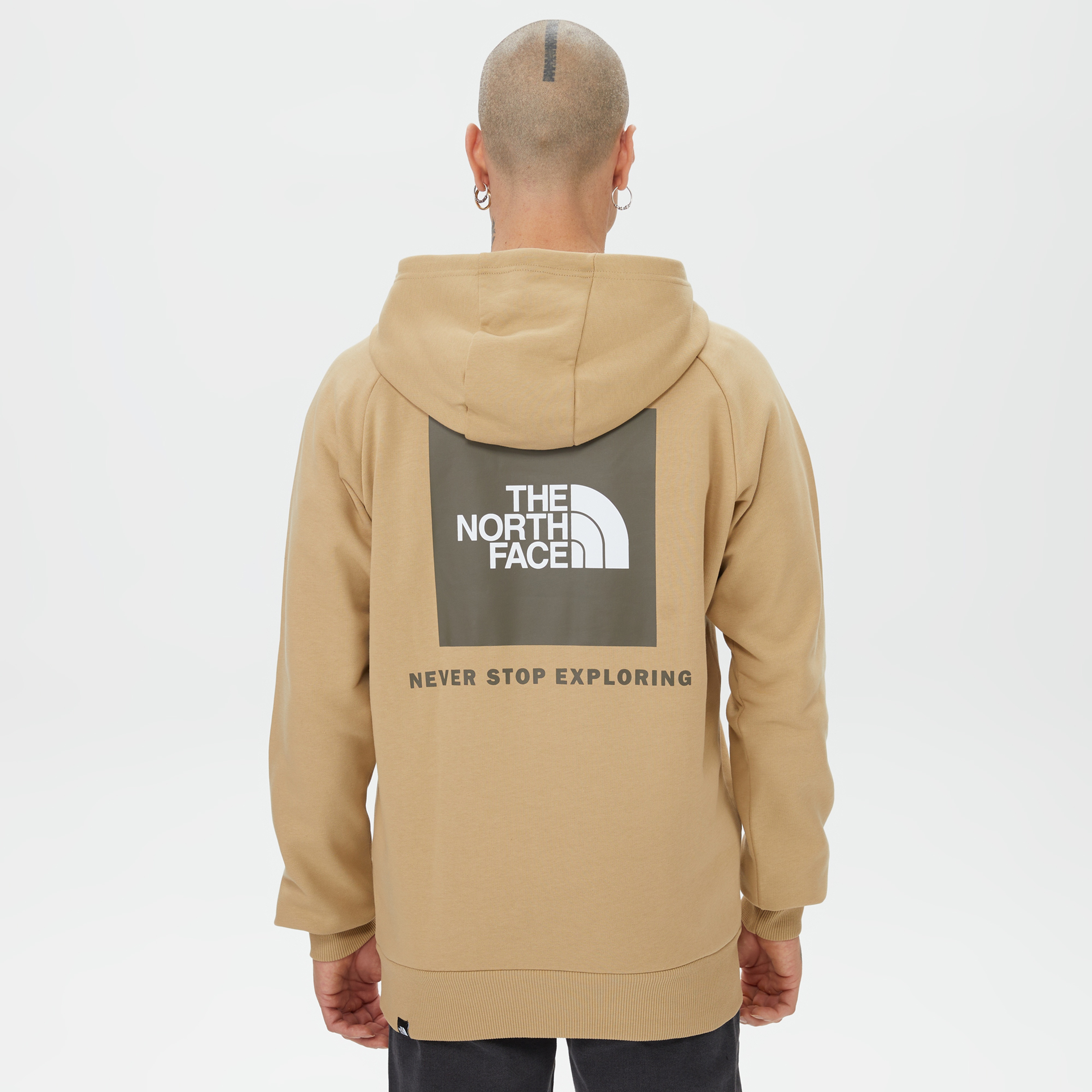 The North Face Raglan Redbox Hoodie Erkek Haki Sweatshirt