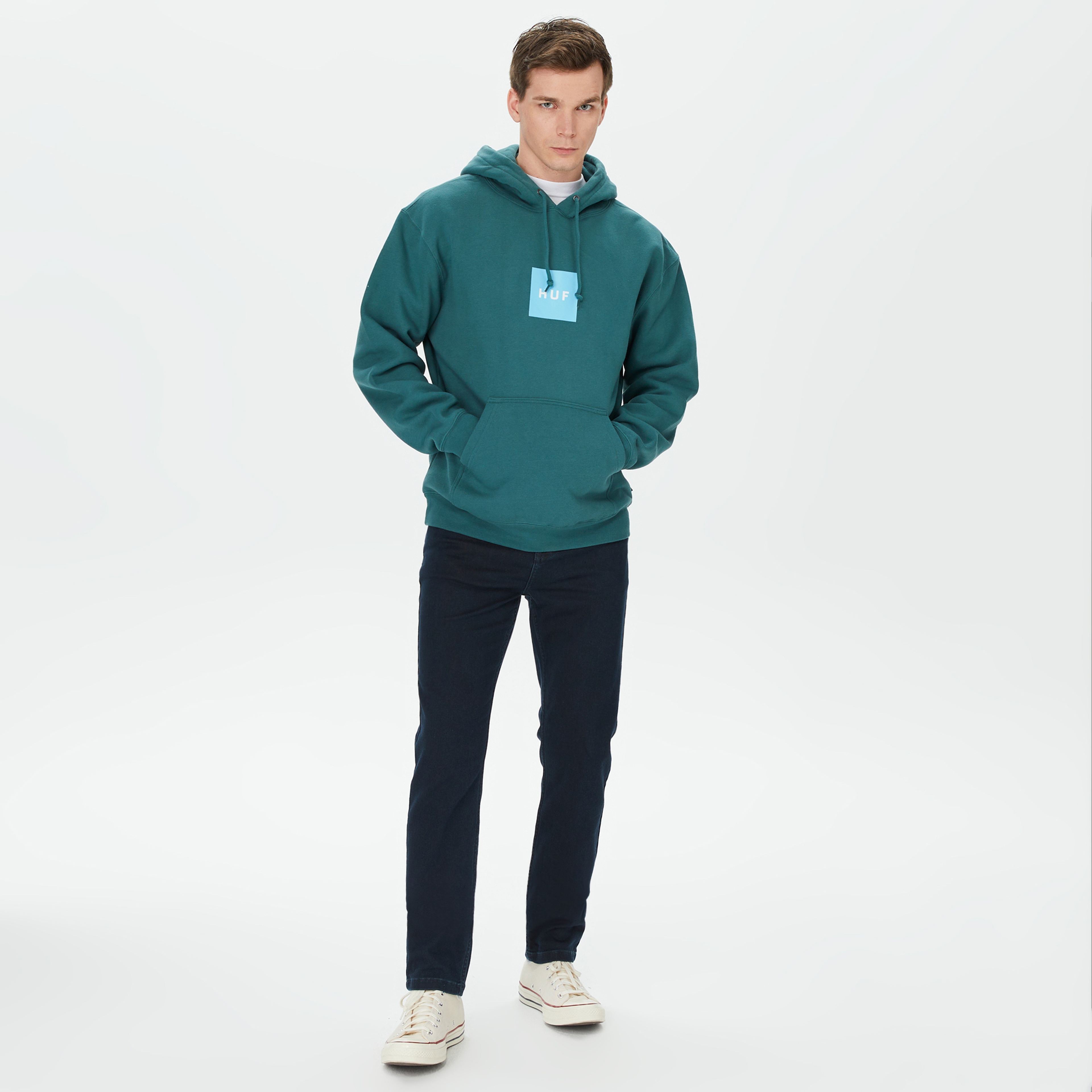 HUF Set Box Erkek Yeşil Hoodie