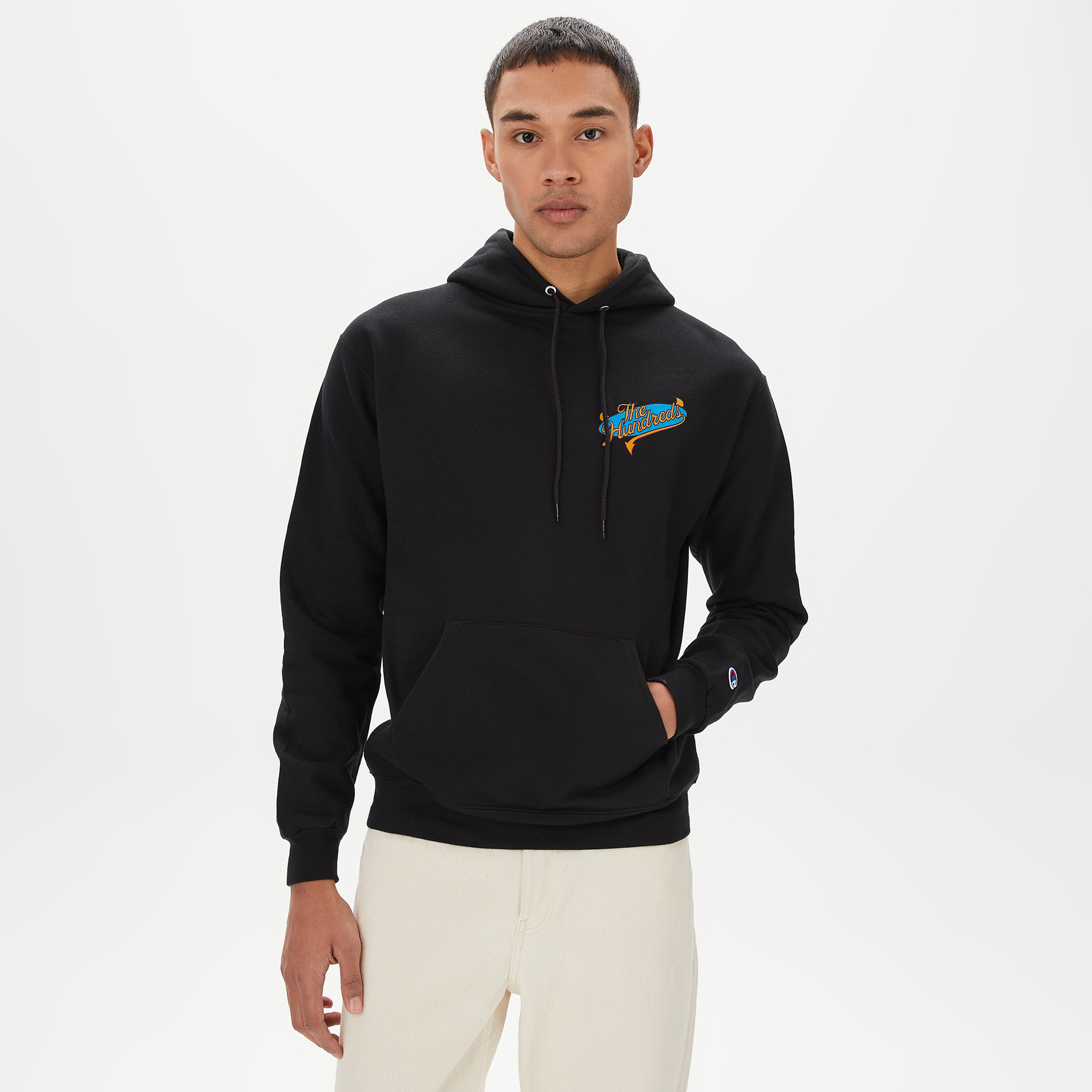 The Hundreds Industry Slant Erkek Siyah Hoodie