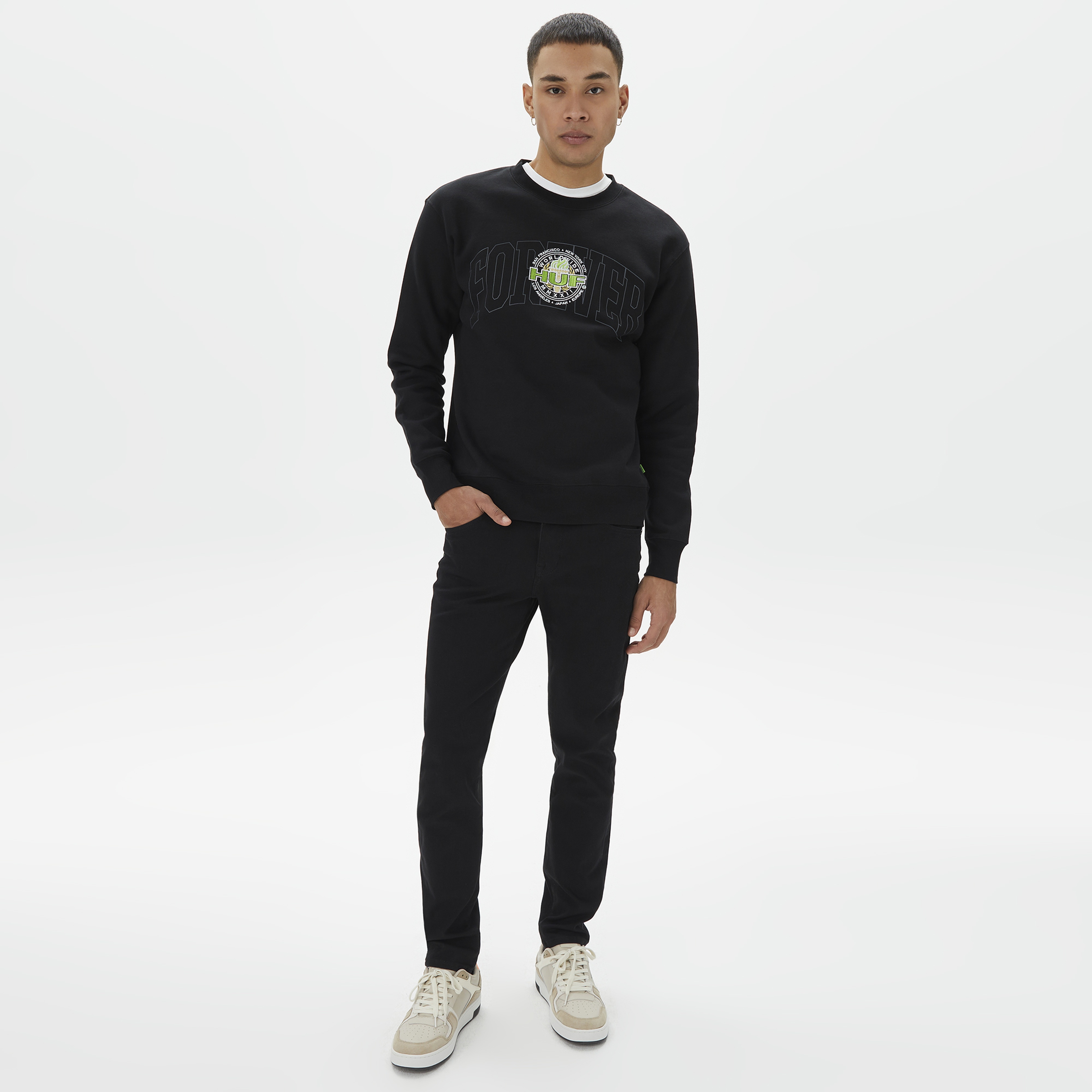 Huf Forever Torch Erkek Siyah Sweatshirt