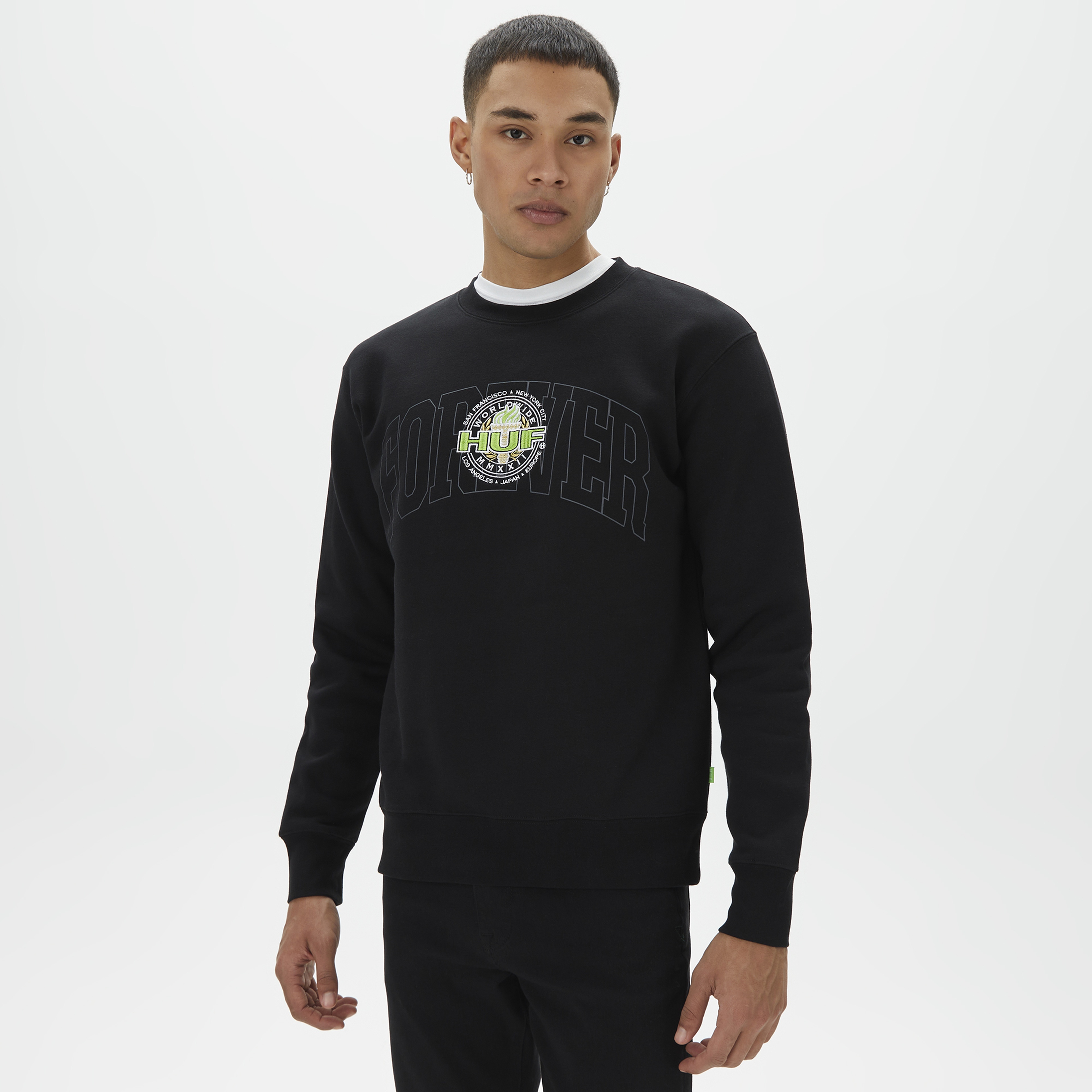 Huf Forever Torch Erkek Siyah Sweatshirt