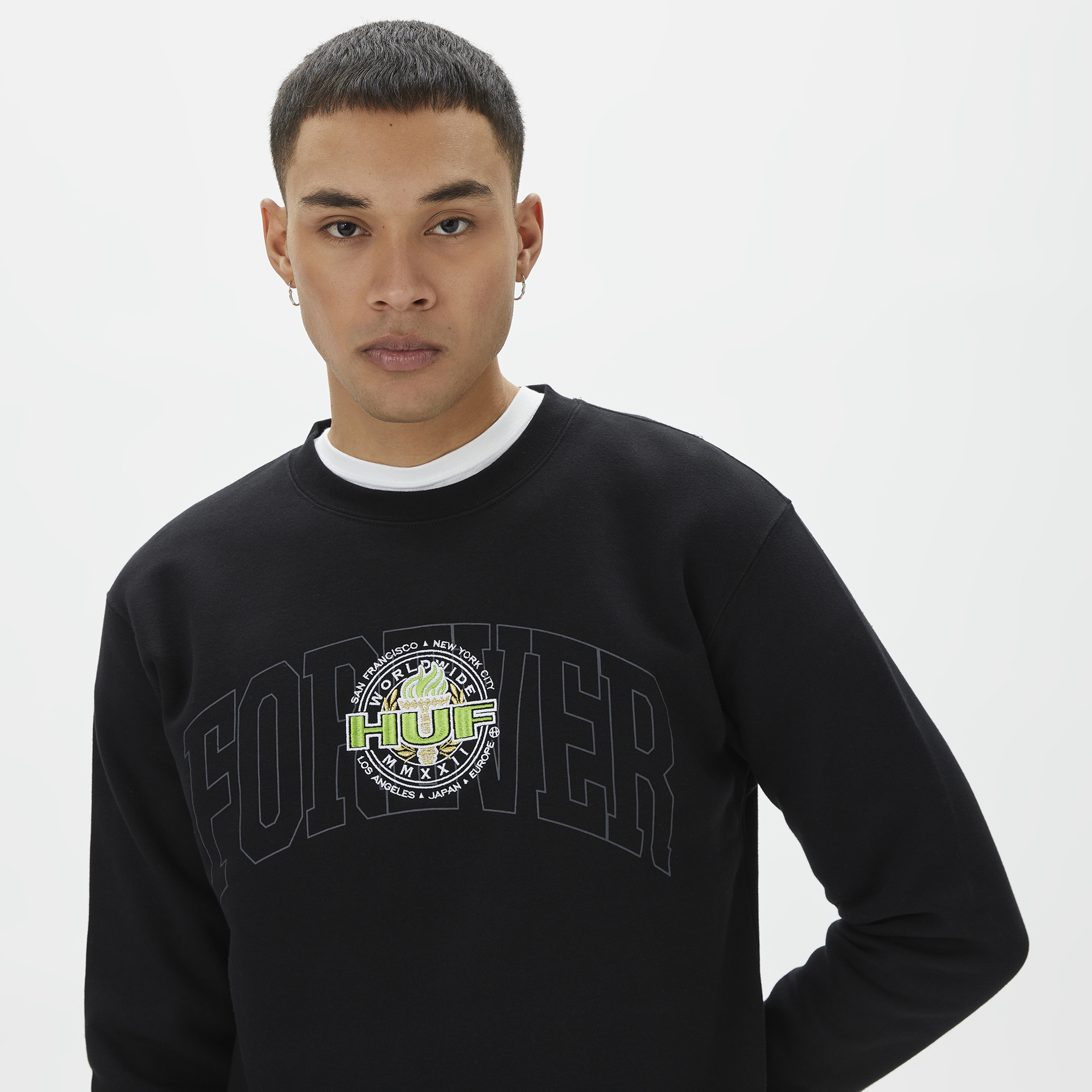 Huf Forever Torch Erkek Siyah Sweatshirt