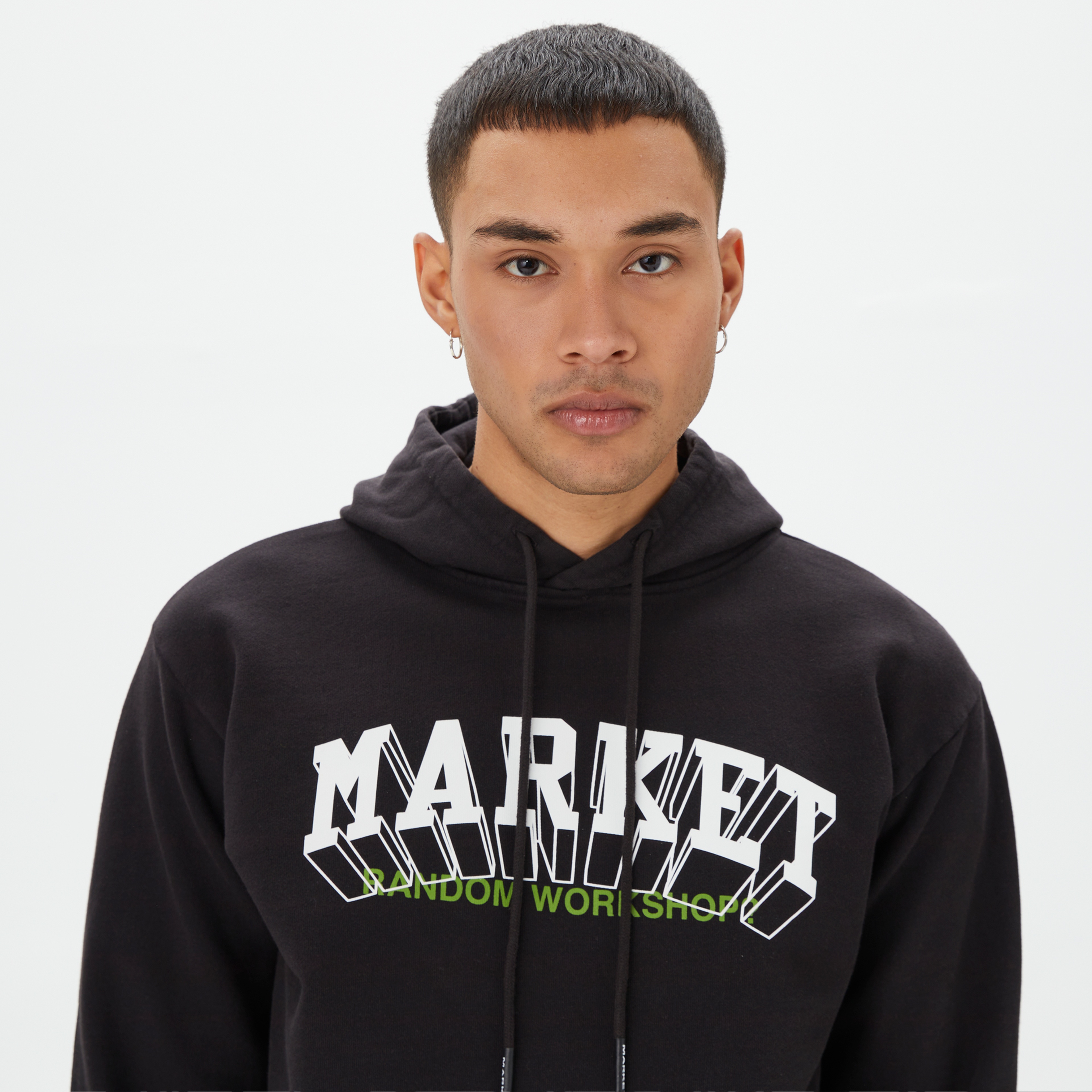 Market Super Market Pullover Erkek Siyah Hoodie